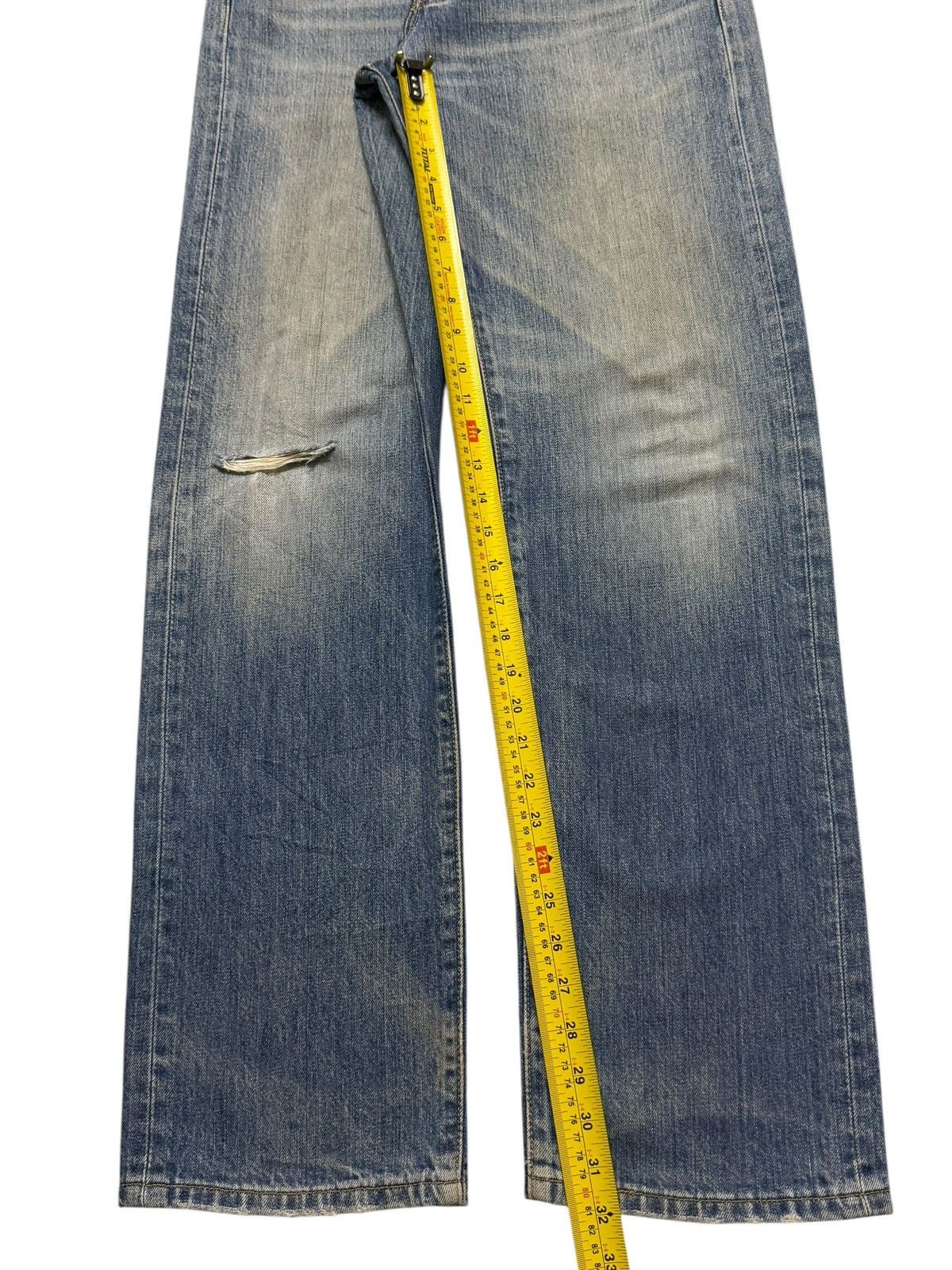Levi's Vintage 90s Levis 501 Mud Wash Faded Distress Straight Loose Size US 32 / EU 48 - 11 Thumbnail
