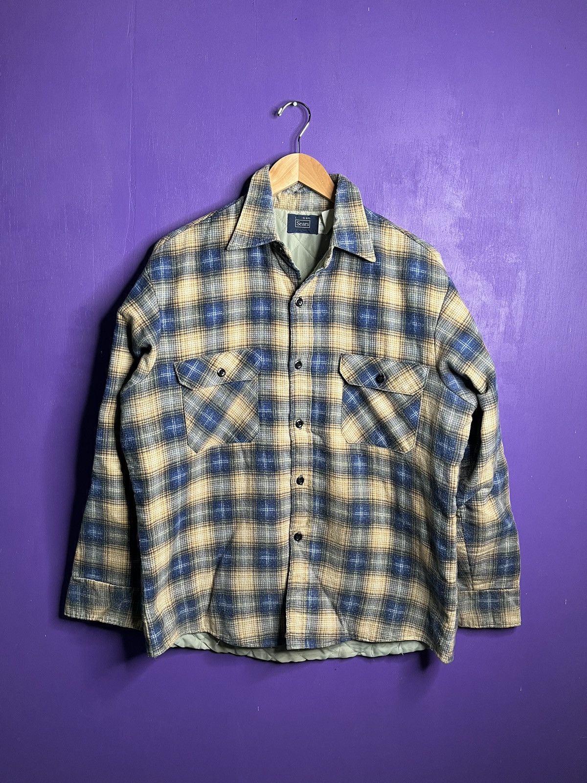 Sears × Vintage Vintage 80s Sears essential flannel shirt Size US L / EU 52-54 / 3 - 1 Thumbnail