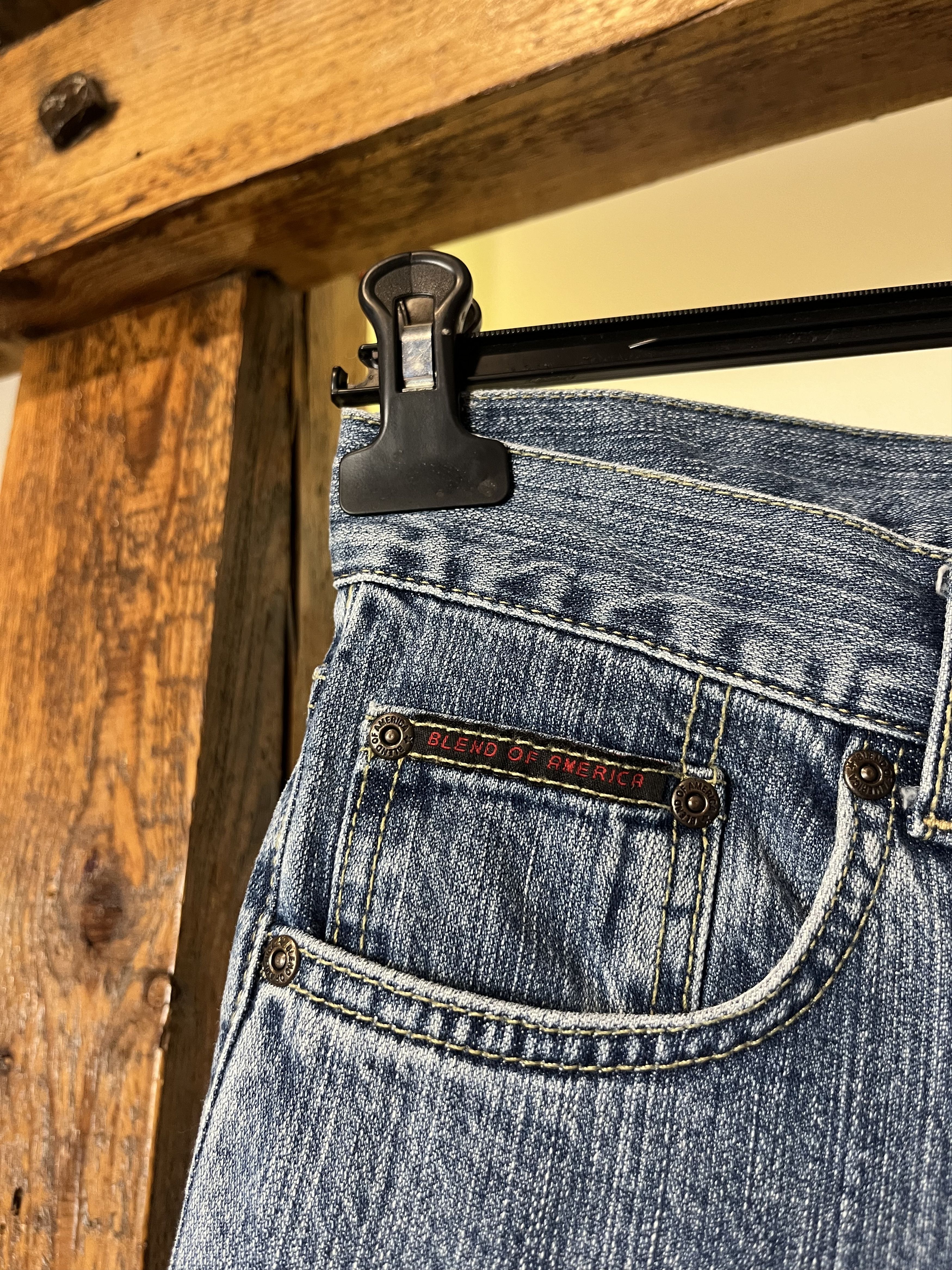 Japanese Brand × Vintage Vintage y2k Flared Washed Denim Jeans Dzwony Size US 31 - 5 Thumbnail