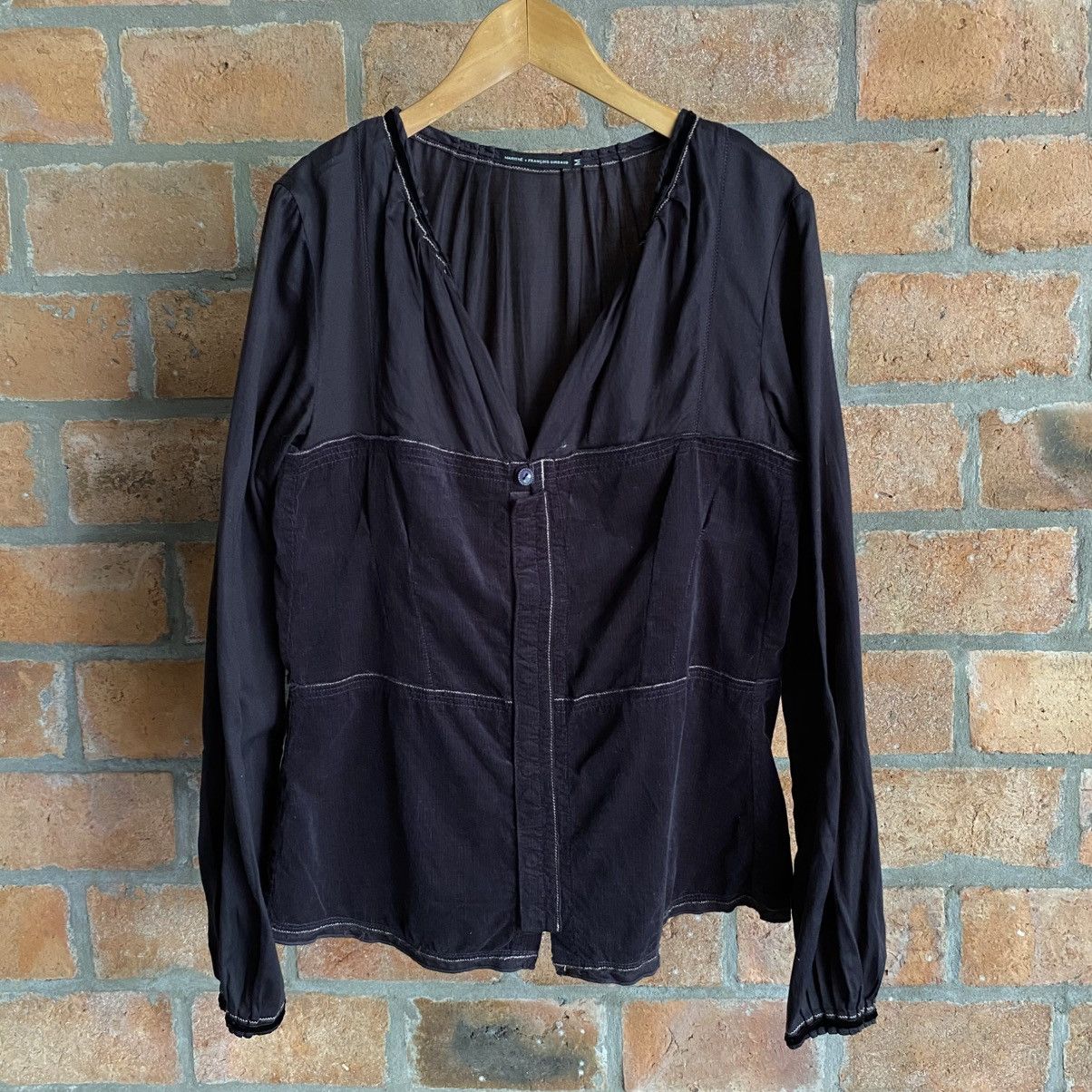 Marithe + Francois Girbaud MARITHÉ + FRANÇOIS GIRBAUD Vintage Black Tie-Neck Blouse Size M / US 6-8 / IT 42-44 - 1 Thumbnail