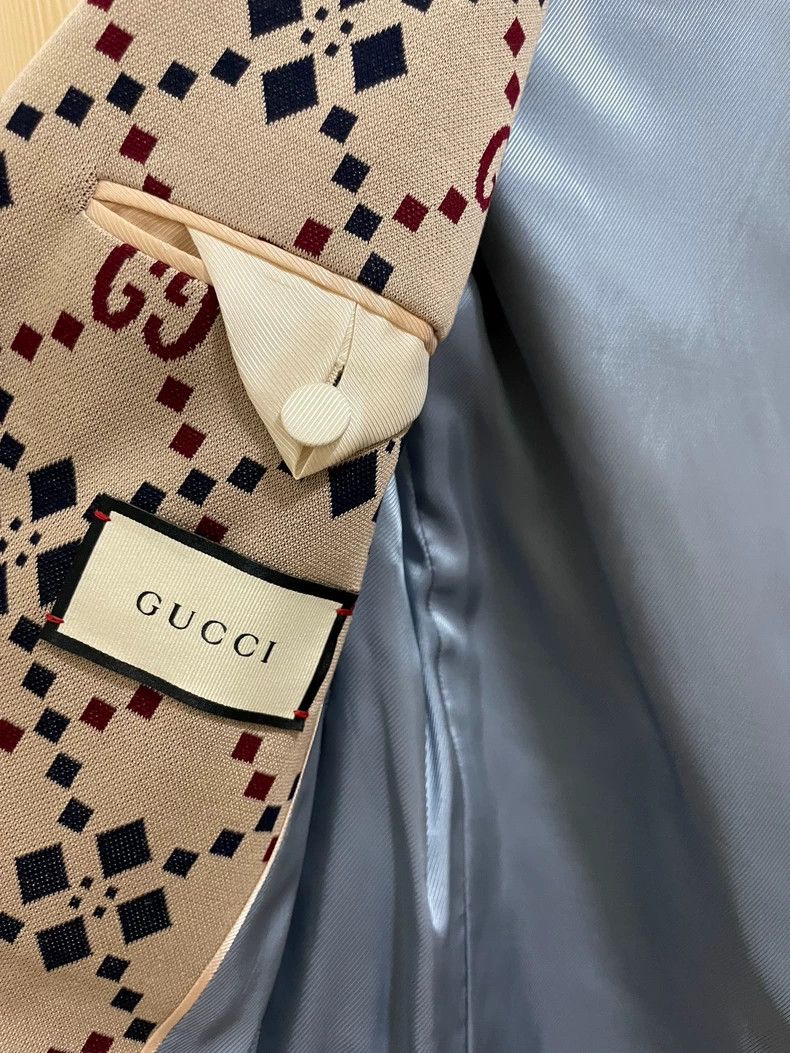 Gucci Gucci Knitted old flower logo suit jacket 2501-Nextarrow Size US S / EU 44-46 / 1 - 8 Thumbnail
