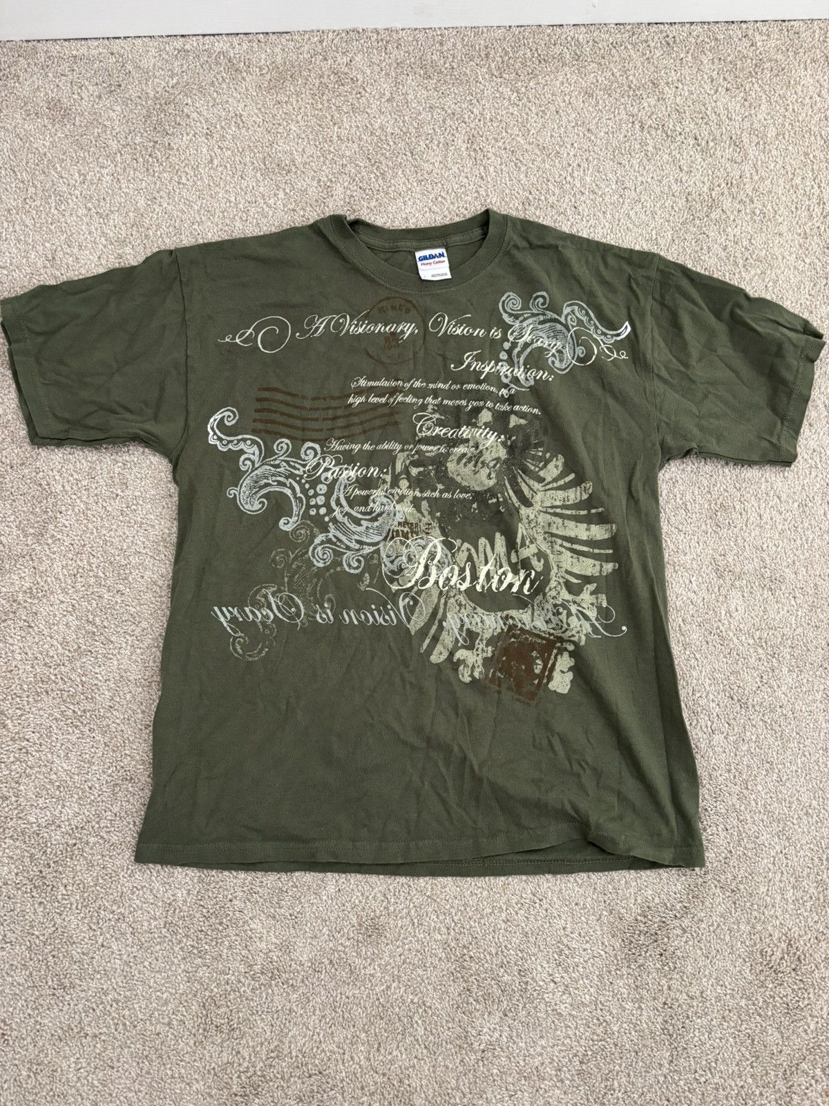 Gildan Vintage Boston Inspirational T Shirt Size US L / EU 52-54 / 3 - 1 Thumbnail