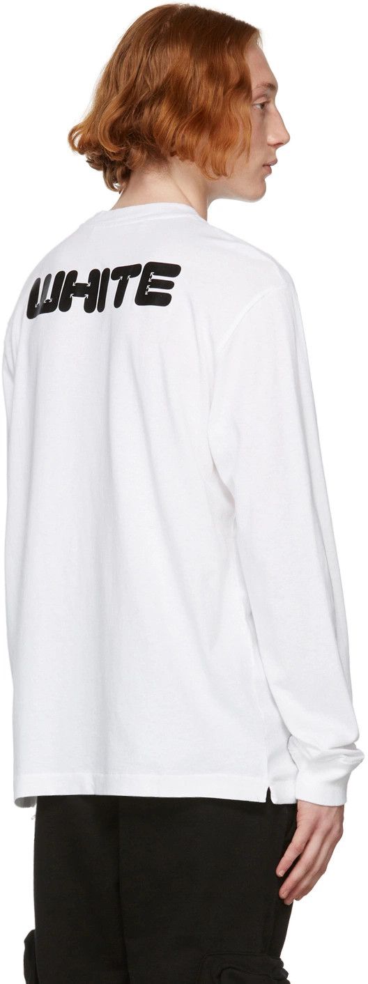 Off-White White Arrows Font Oversized Long Sleeve Mock Neck T-Shirt Size US S / EU 44-46 / 1 - 3 Thumbnail