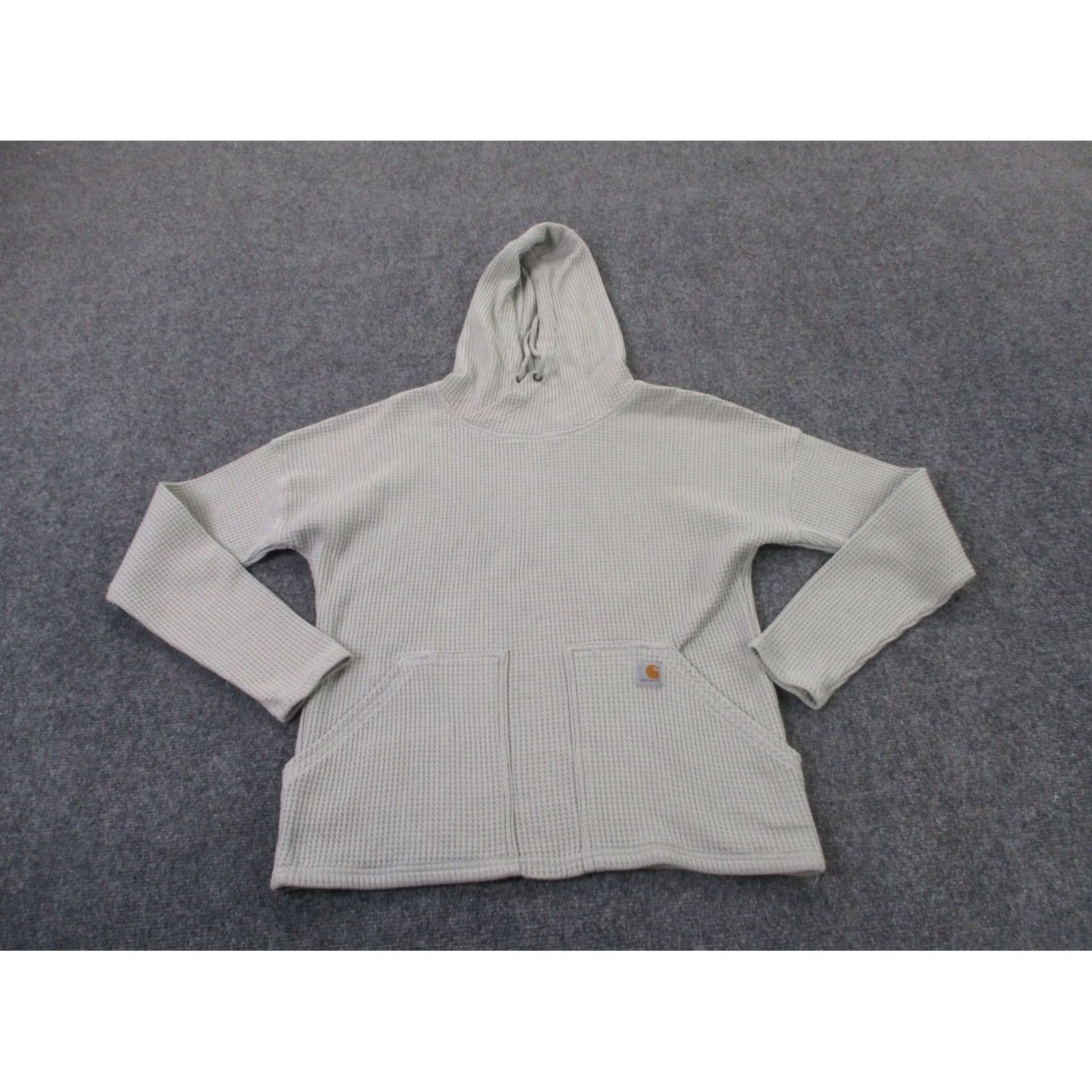 Carhartt Carhartt Hoodie Womens S Gray Knit Pullover Logo Relaxed Hooded Sweatshirt Shirt Activewear Men? Size S / US 4 / IT 40 - 2 Thumbnail