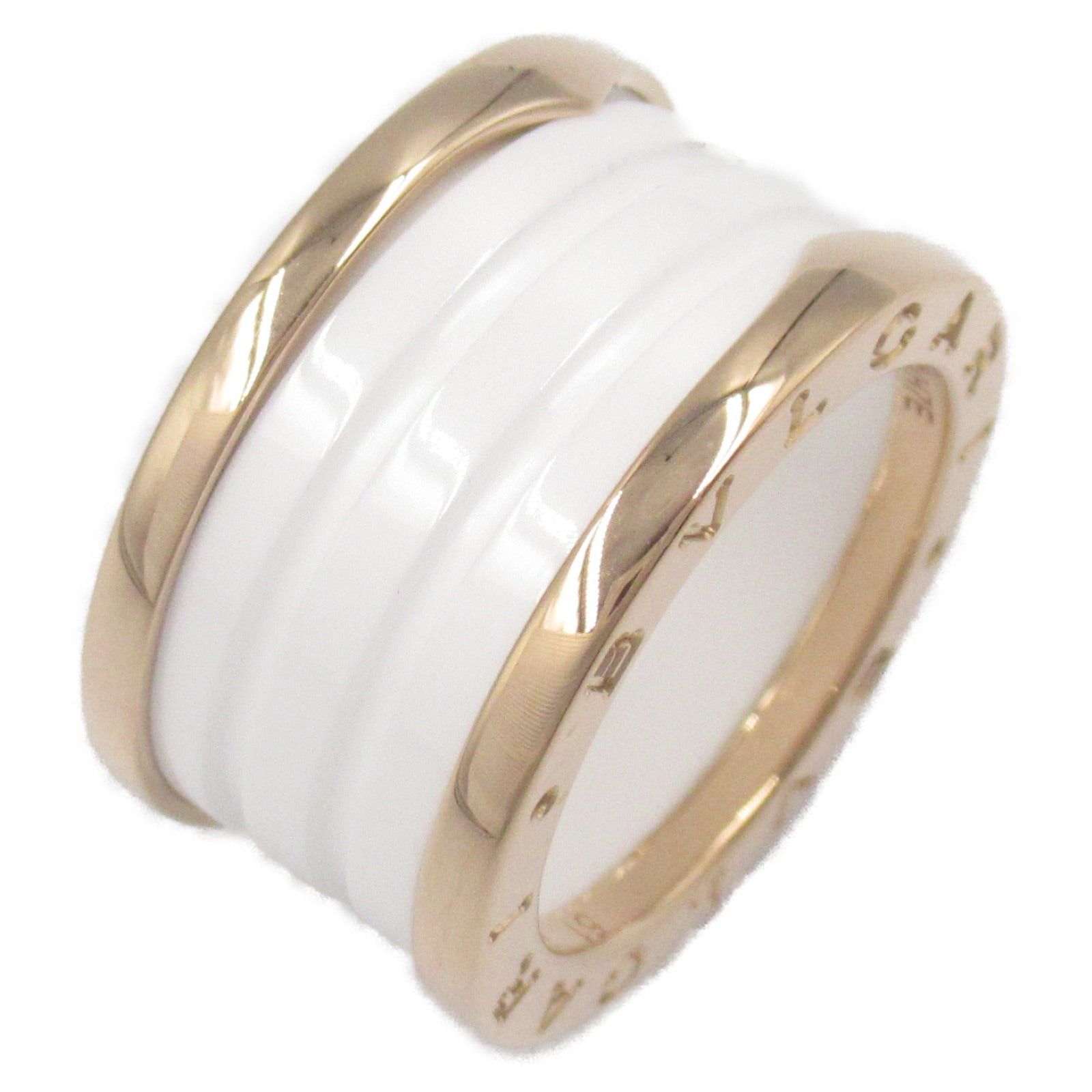 Bvlgari Bvlgari B Zero One Ring Ceramic K18Pg (Pink Gold) Gold White Size ONE SIZE - 1 Thumbnail