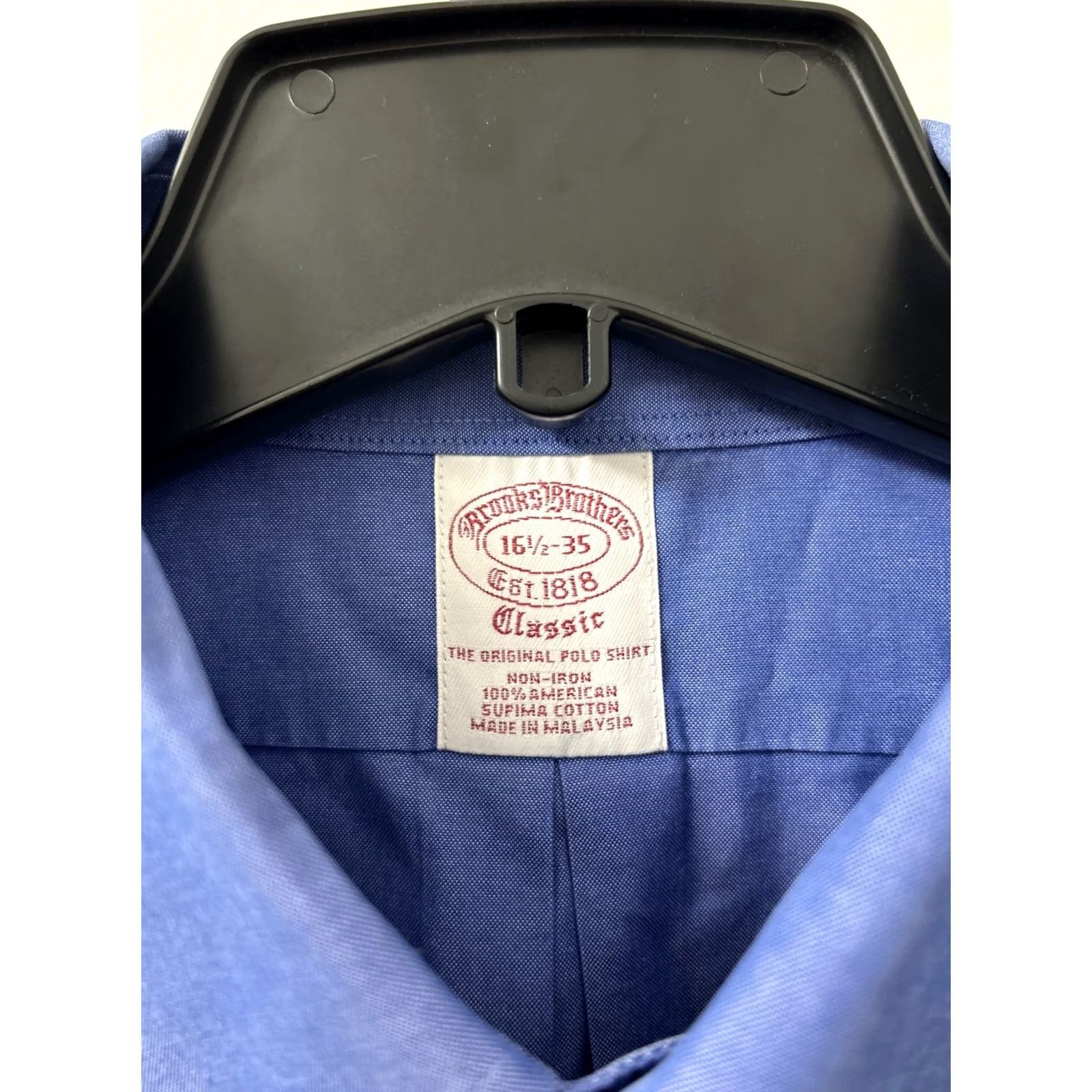 Brooks Brothers Brooks Brothers Original Polo Shirt Mens Sz 16.5 Blue Oxford Classic Supima L/S Shirt Size US XL / EU 56 / 4 - 6 Thumbnail