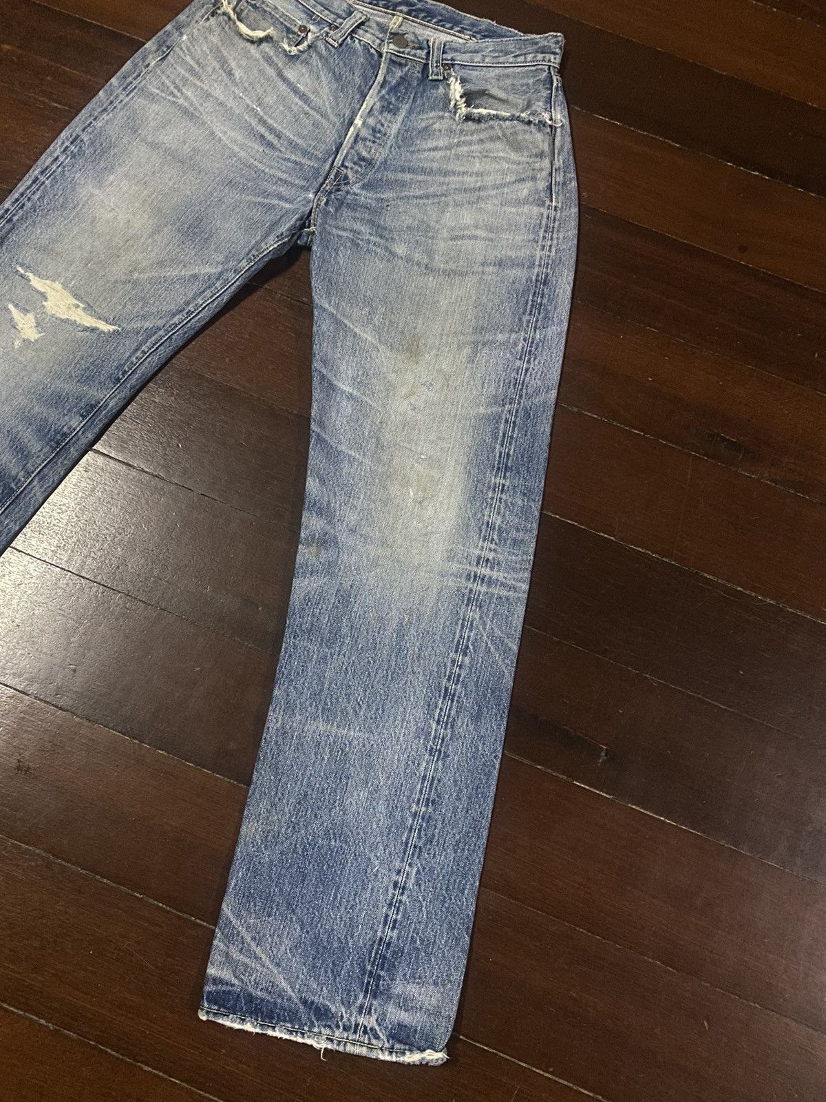 Warehouse FIRE 🔥 VINTAGE SUGAR CANES DISTRESSED NICE FADED Size US 31 - 4 Thumbnail