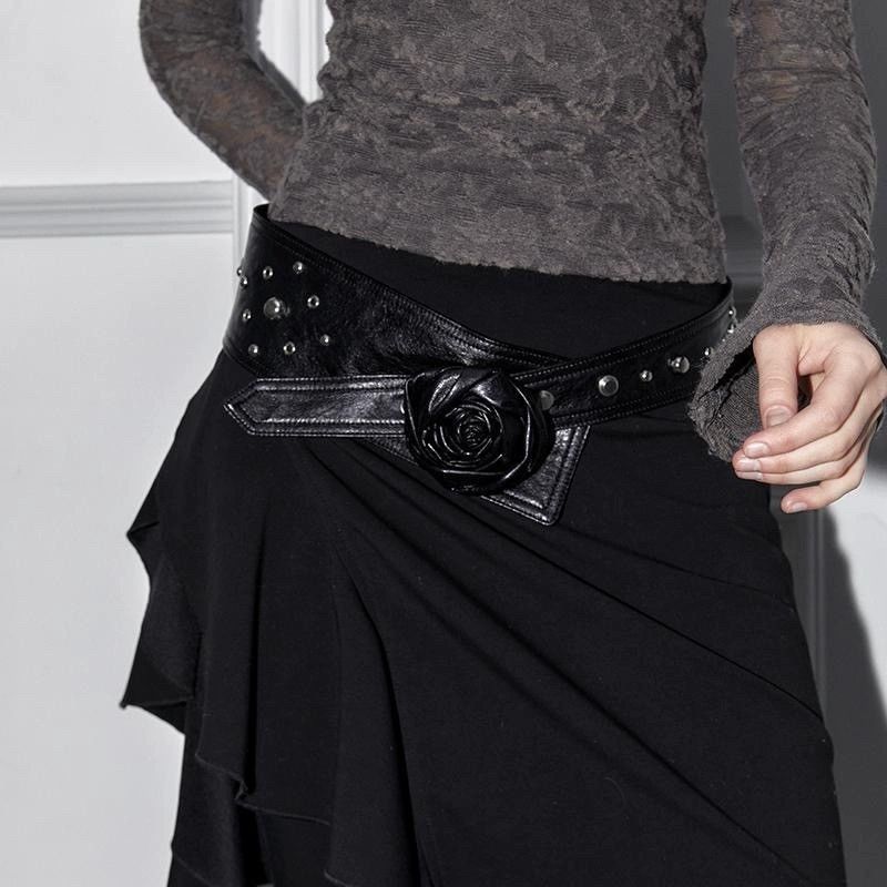 Designer Future Vintage Belt Riveted Belts Menswear Accessories Size ONE SIZE - 3 Thumbnail