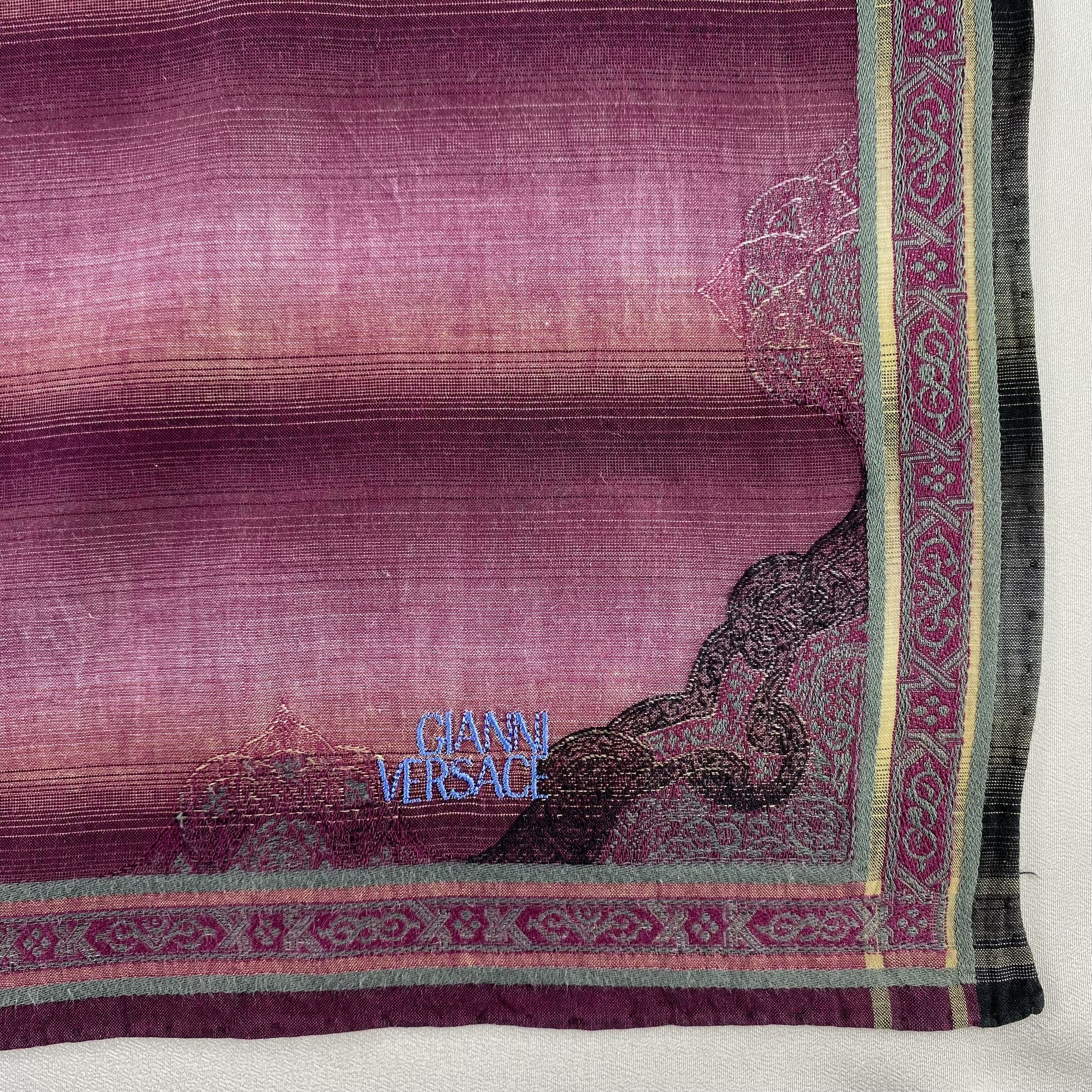 Versace × Vintage Gianni Versace Handkerchief / Neckerchief / Bandana-P1877 Size ONE SIZE - 3 Thumbnail