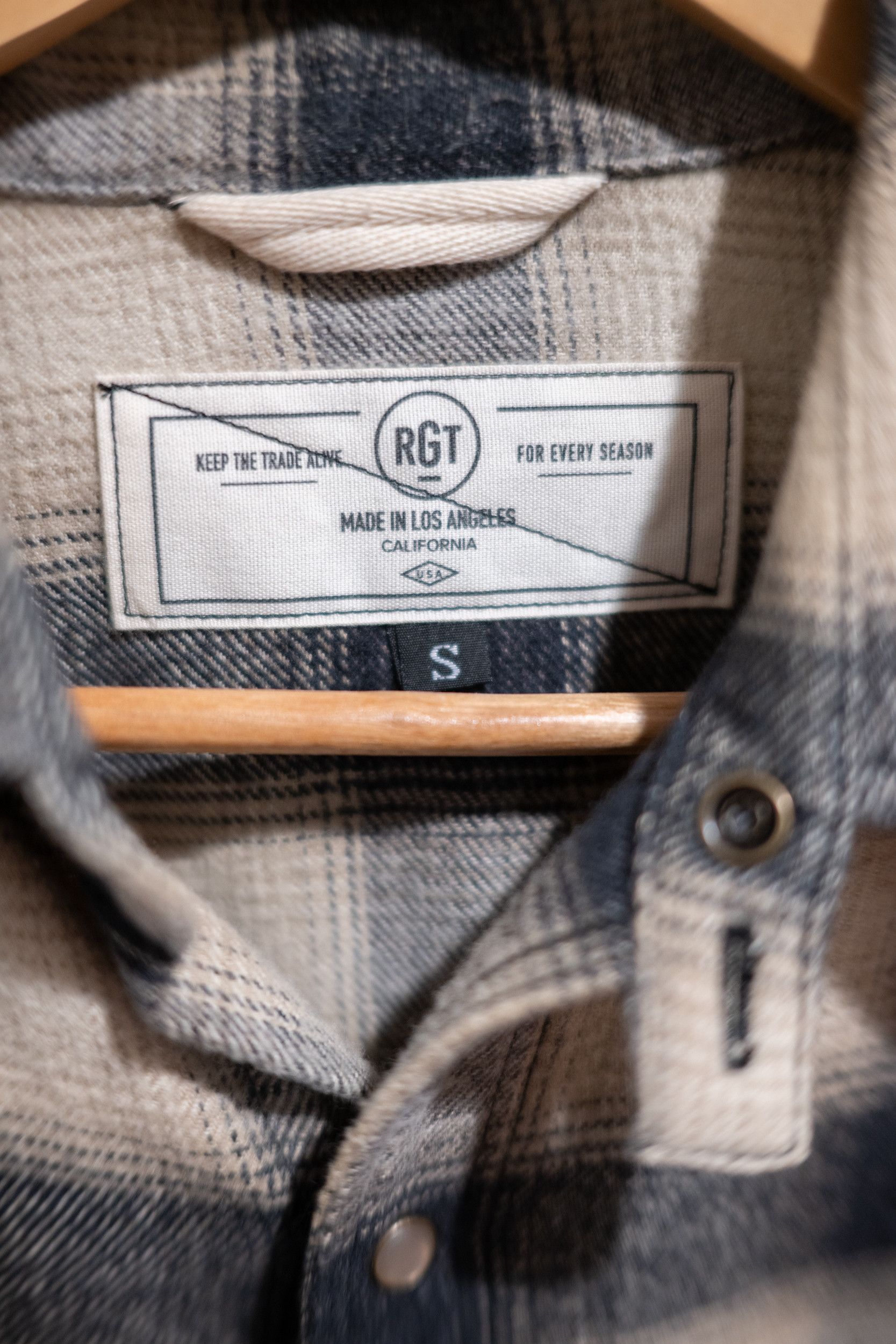 Rogue Territory BM Shirt Natural Brushed Plaid Flannel Size US S / EU 44-46 / 1 - 3 Thumbnail