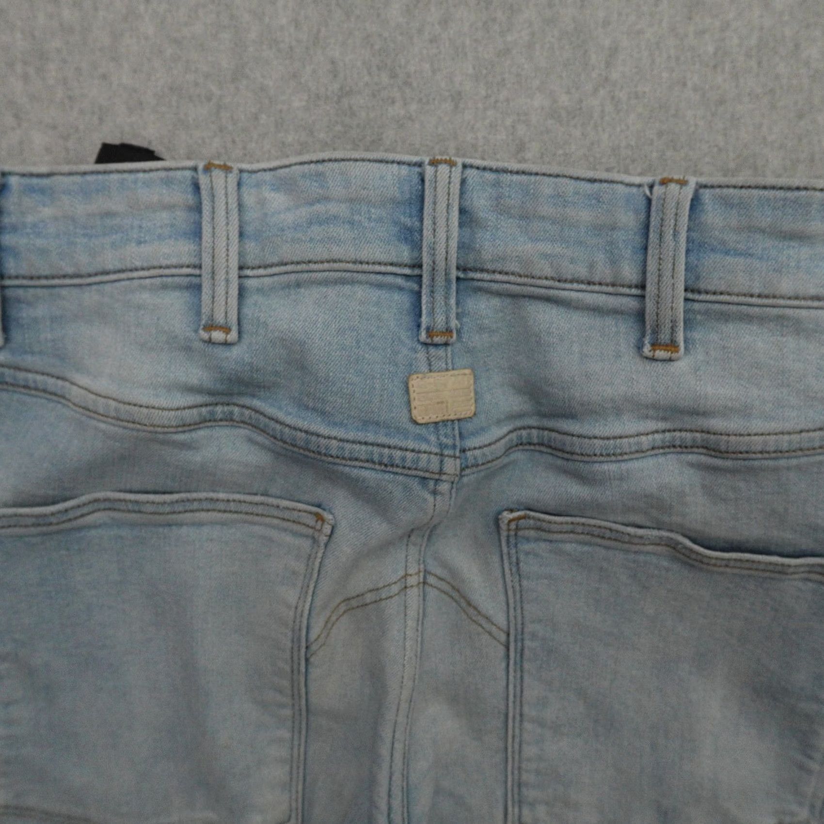 G-Star G-Star Jeans Slim 3D Distressed Light Wash Blue Mens 29 (29X33) Button Fly XS? Size US 29 - 6 Thumbnail