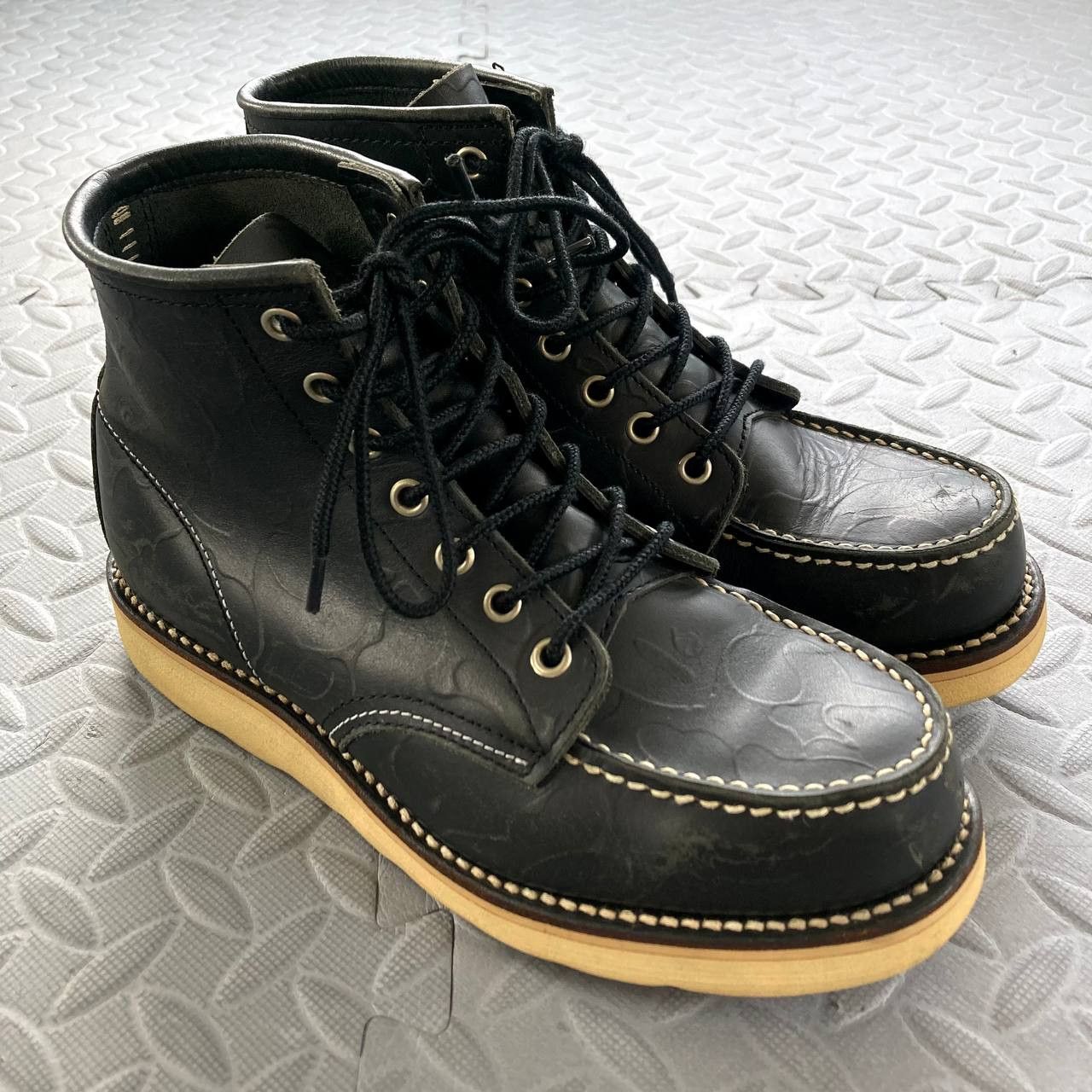Bape 2009 Simple Soldier Black Camo Leather Boots Size US 7.5 / EU 40-41 - 1 Thumbnail