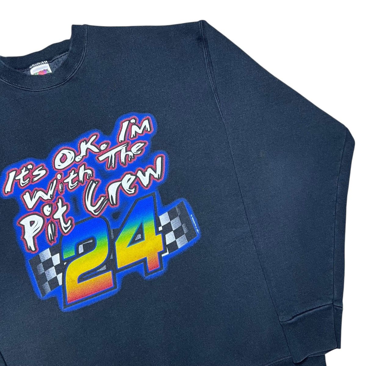 NASCAR 90s NASCAR Jeff Gordon I’m With The Pit Crew Sweatshirt Size US XL / EU 56 / 4 - 14 Thumbnail