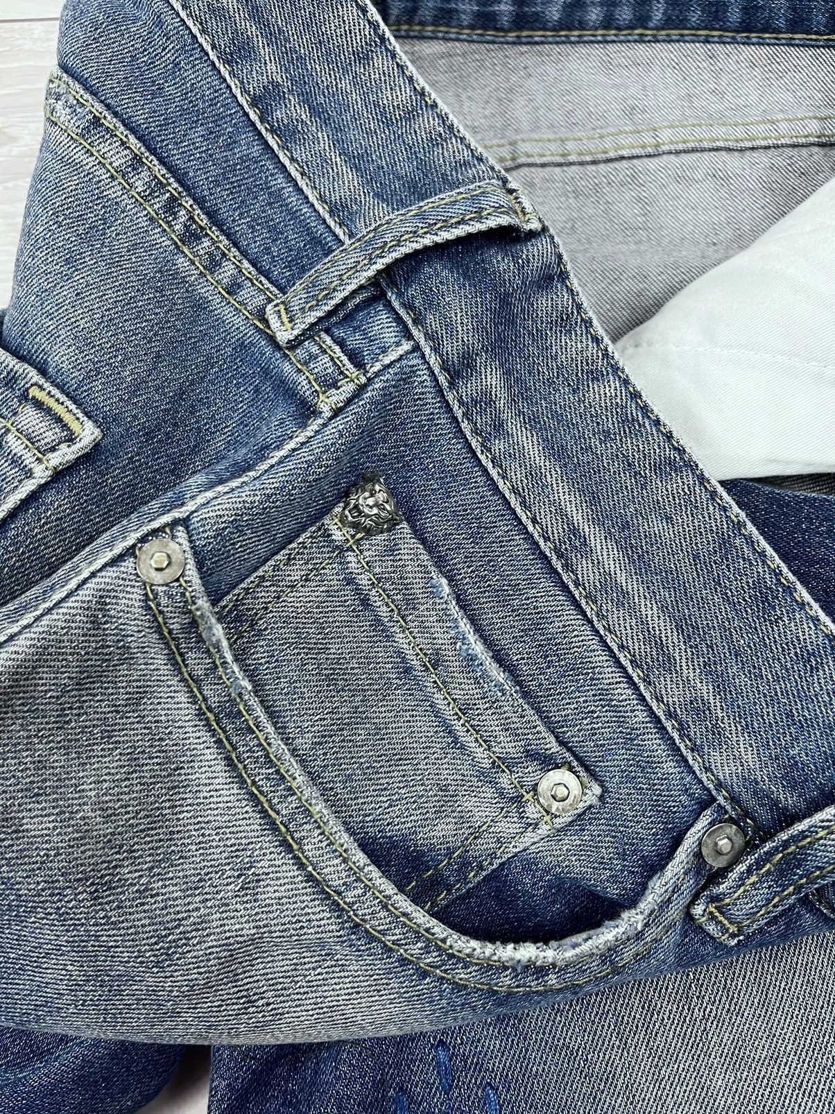 Just Cavalli Just Cavalli Italy Blue Denim Patchwork Slim Jeans Pants Size US 34 / EU 50 - 11 Thumbnail