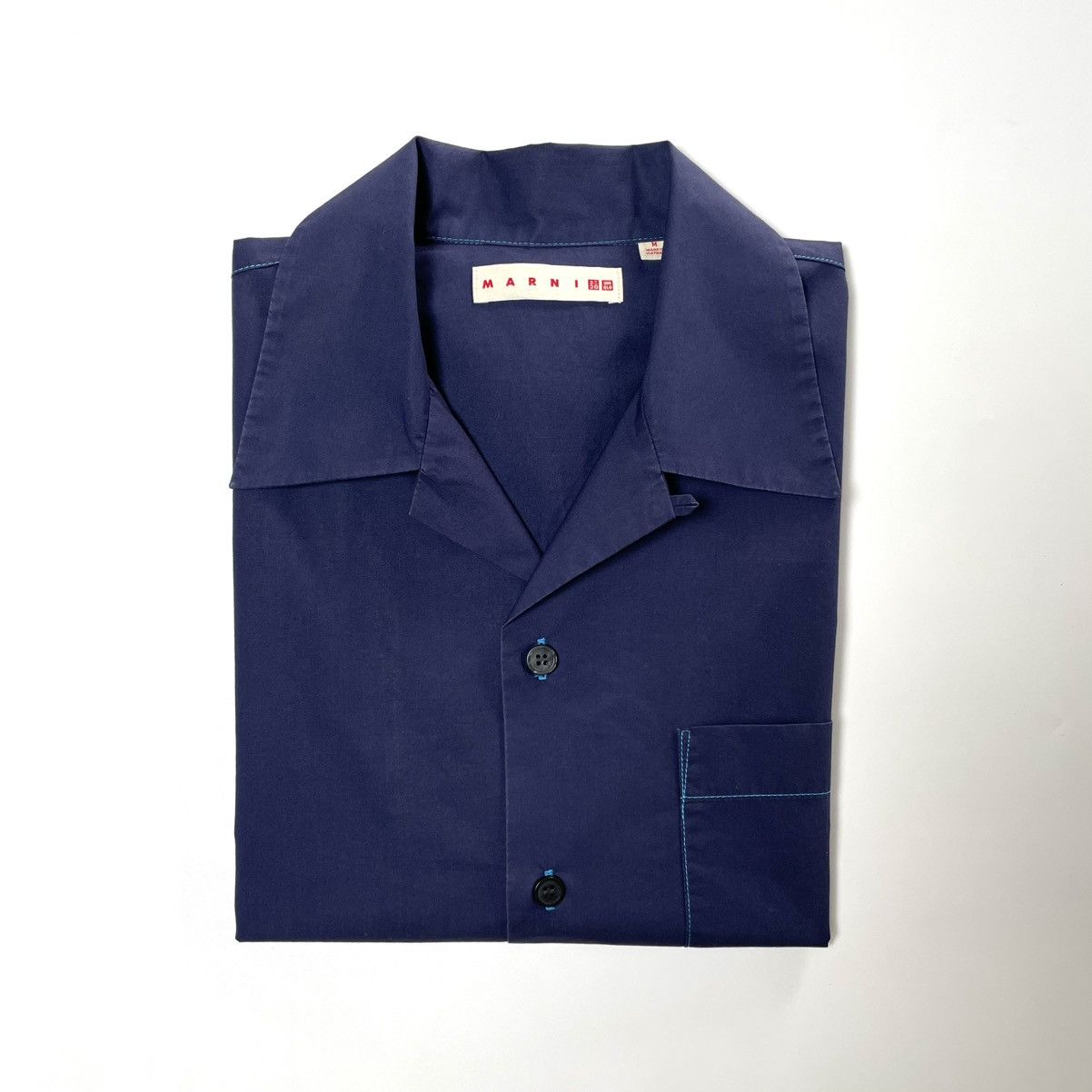 Marni × Uniqlo Uniqlo x Marni Oversized Shirt Navy Size US M / EU 48-50 / 2 - 8 Thumbnail