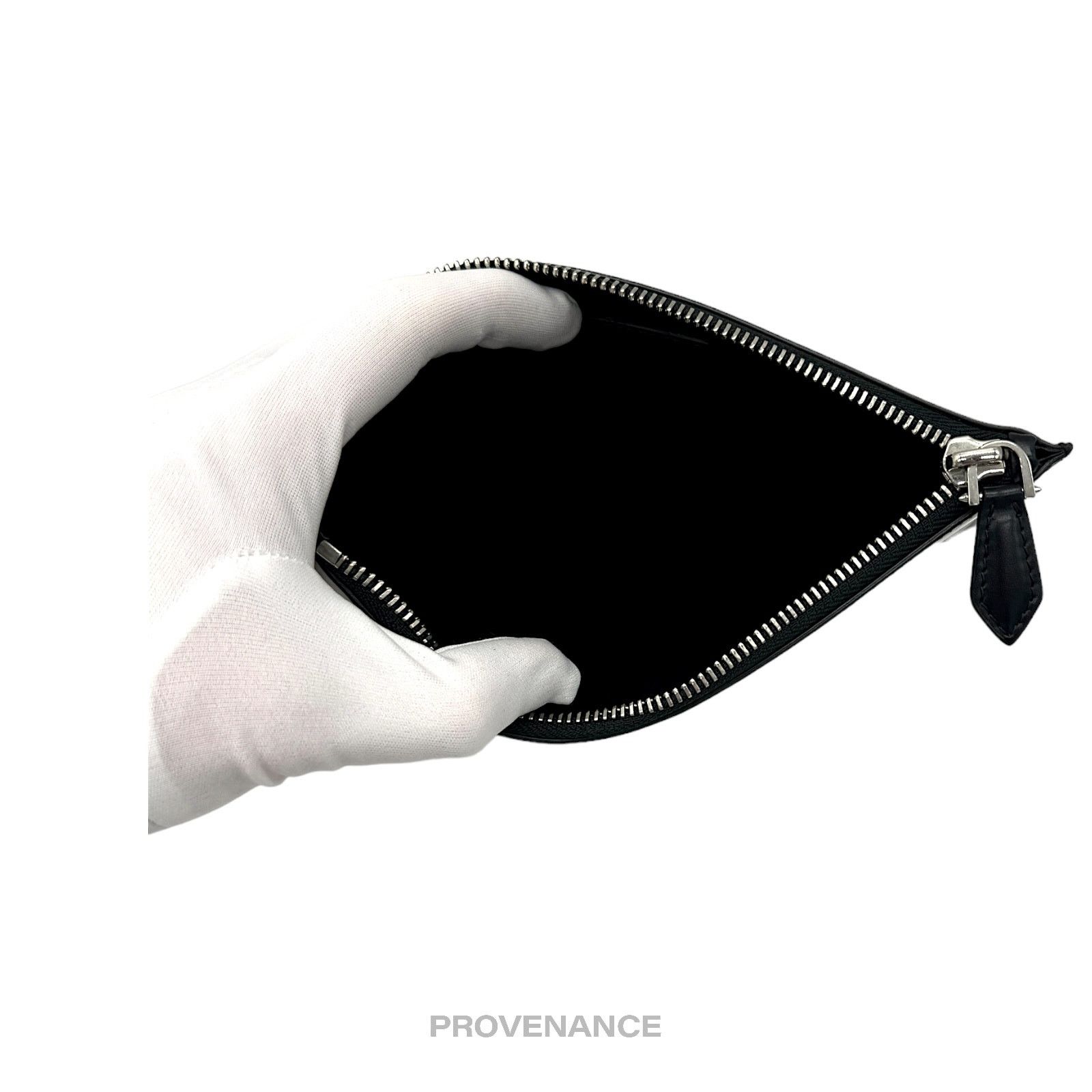 Givenchy 🔴 Givenchy Logo Zip Pouch Clutch Bag - Black Leather Size ONE SIZE - 7 Thumbnail
