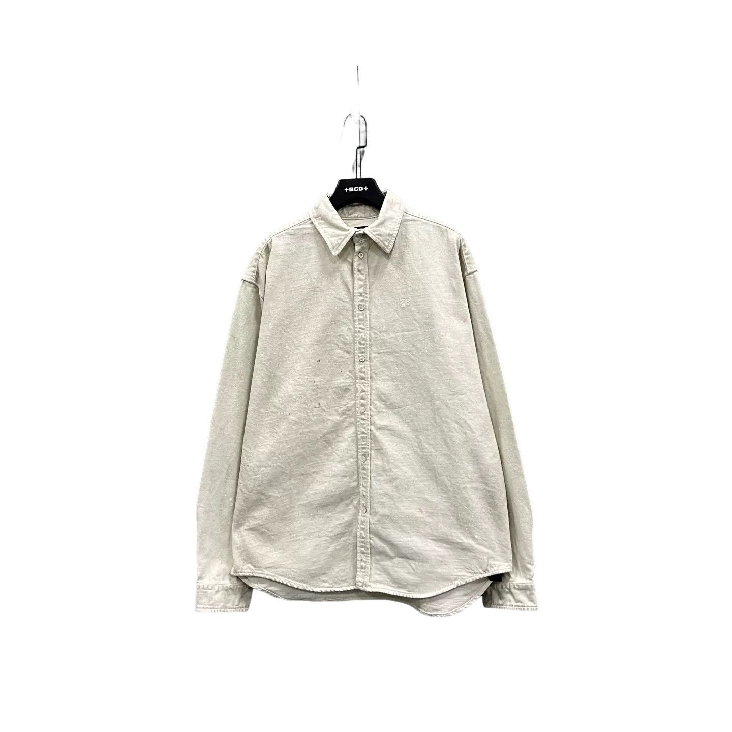 Balenciaga Balenciaga Distressed BB Embroidered Shirt S Size US S / EU 44-46 / 1 - 1 Thumbnail