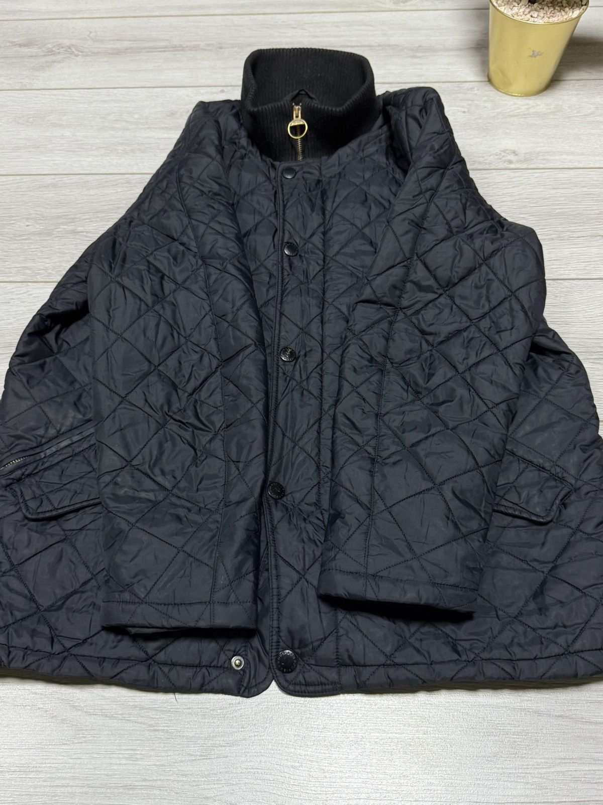Barbour Barbour Chelsea rib neck Sport Quilted Jacket zip vintage Size US XL / EU 56 / 4 - 3 Thumbnail