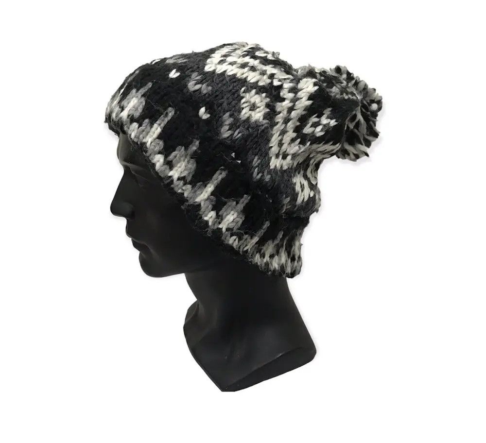 American Eagle Outfitters × Vintage American Eagle Outfitters Navajo Design Knit Beanie Hat Size ONE SIZE - 1 Thumbnail