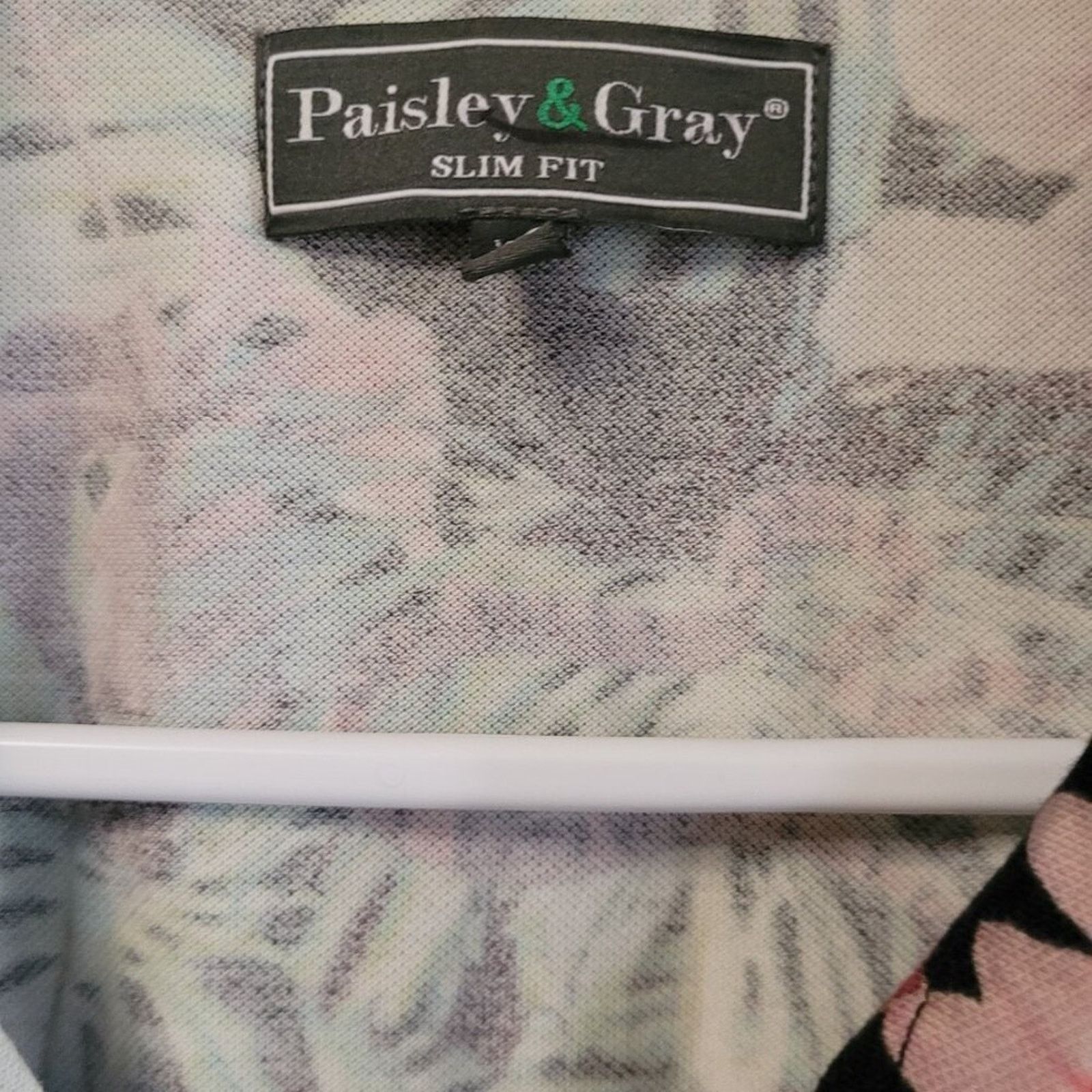 Naissance Paisley & Gray Slim Fit Polo XXL - Tropical Snake Floral Size US XXL / EU 58 / 5 - 3 Thumbnail