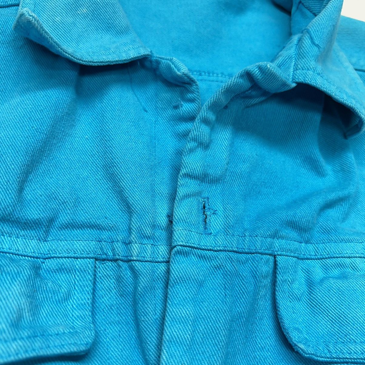 Vintage VTG Garron Jean Jacket Blue Denim Button Dyed Washed Y2K Size M / US 6-8 / IT 42-44 - 4 Thumbnail