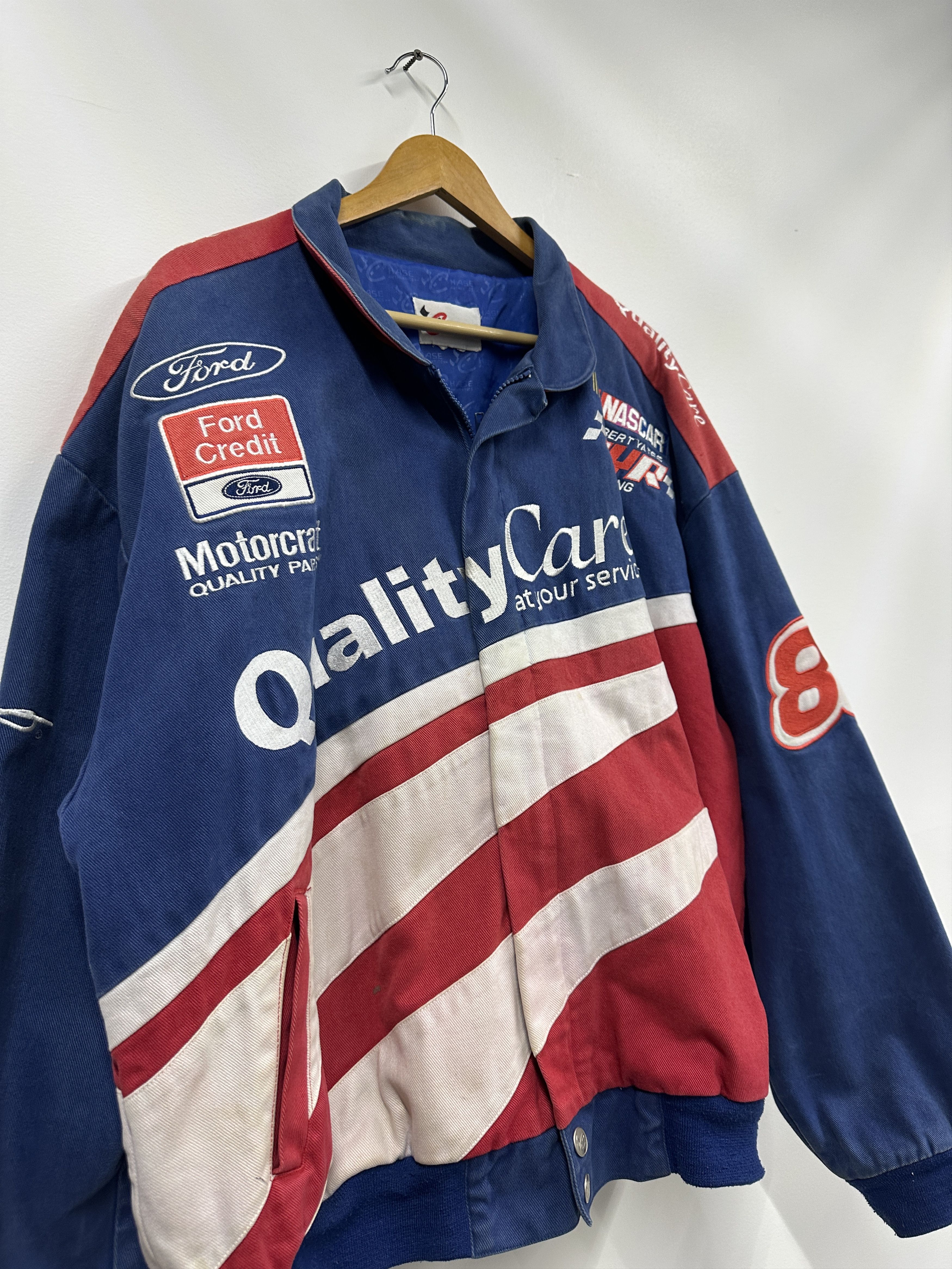 Other Vintage NASCAR Quality Care Racing Jacket Ford Y2K Large Size US L / EU 52-54 / 3 - 3 Thumbnail