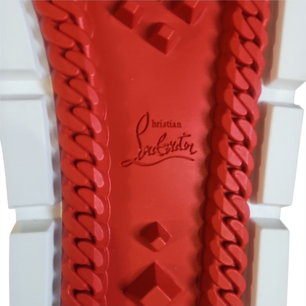 Christian Louboutin Neon Orange Slide Sandals Size US 11 / EU 44 - 8 Thumbnail