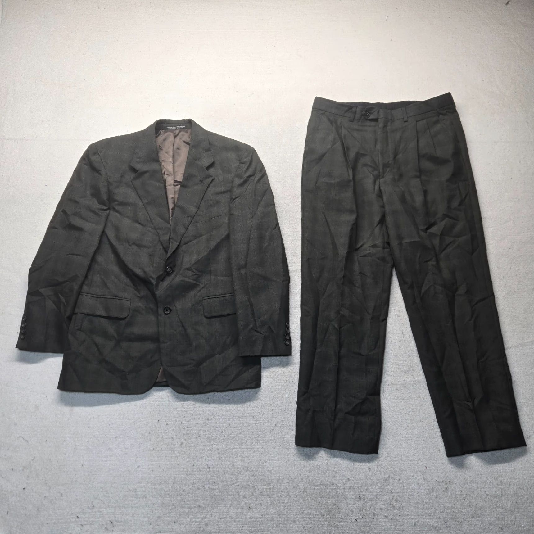 Vintage Kilburne and Finch Blazer Jacket Coat SET Gray 3 Button Adult Men's Size 39R Size 40R - 2 Thumbnail