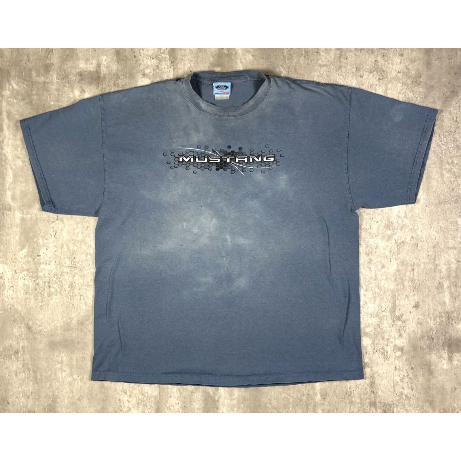 Ford VINTAGE Ford Mustang Car Promo T Shirt Mens XL Blue Crew Neck Short Sleeve Graphic Print 90s Cars Classic Double-Sided Distressed Size US XL / EU 56 / 4 - 2 Thumbnail