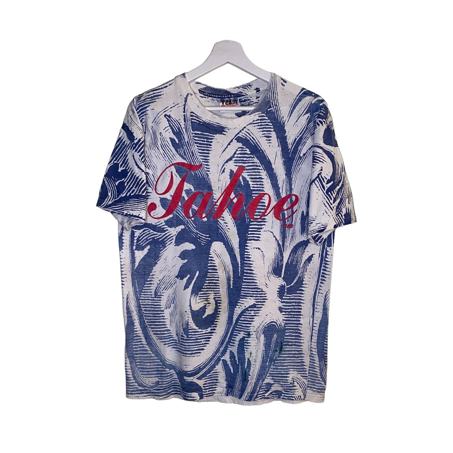 Vintage Vintage 90s Tahoe All Over Print Team Edition Tee USA Size US M / EU 48-50 / 2 - 1 Thumbnail