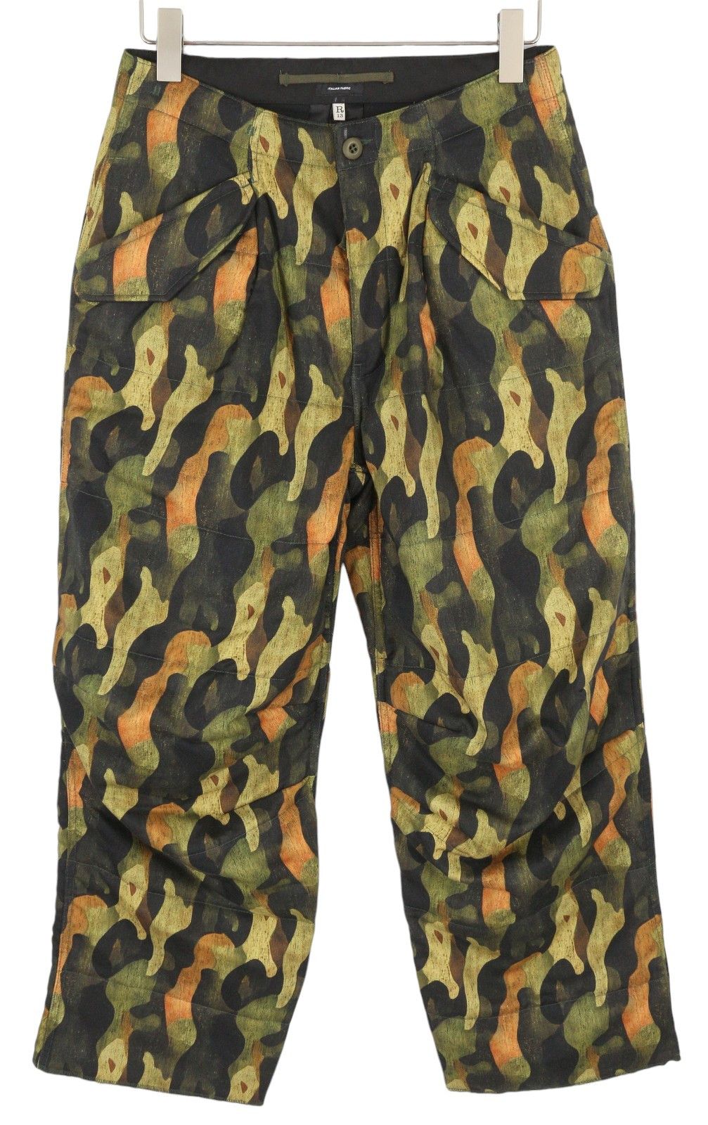 R13 PADDED MILITARY 28 Wool Silk Patterned Cropped FW25 86551 Size 28" / US 6 / IT 42 - 1 Thumbnail
