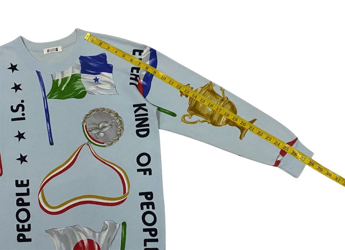Issey Miyake Rare🔥Vintage Issey Miyake Fullprint Flag Trophy Sweatshirt Size US M / EU 48-50 / 2 - 22 Thumbnail