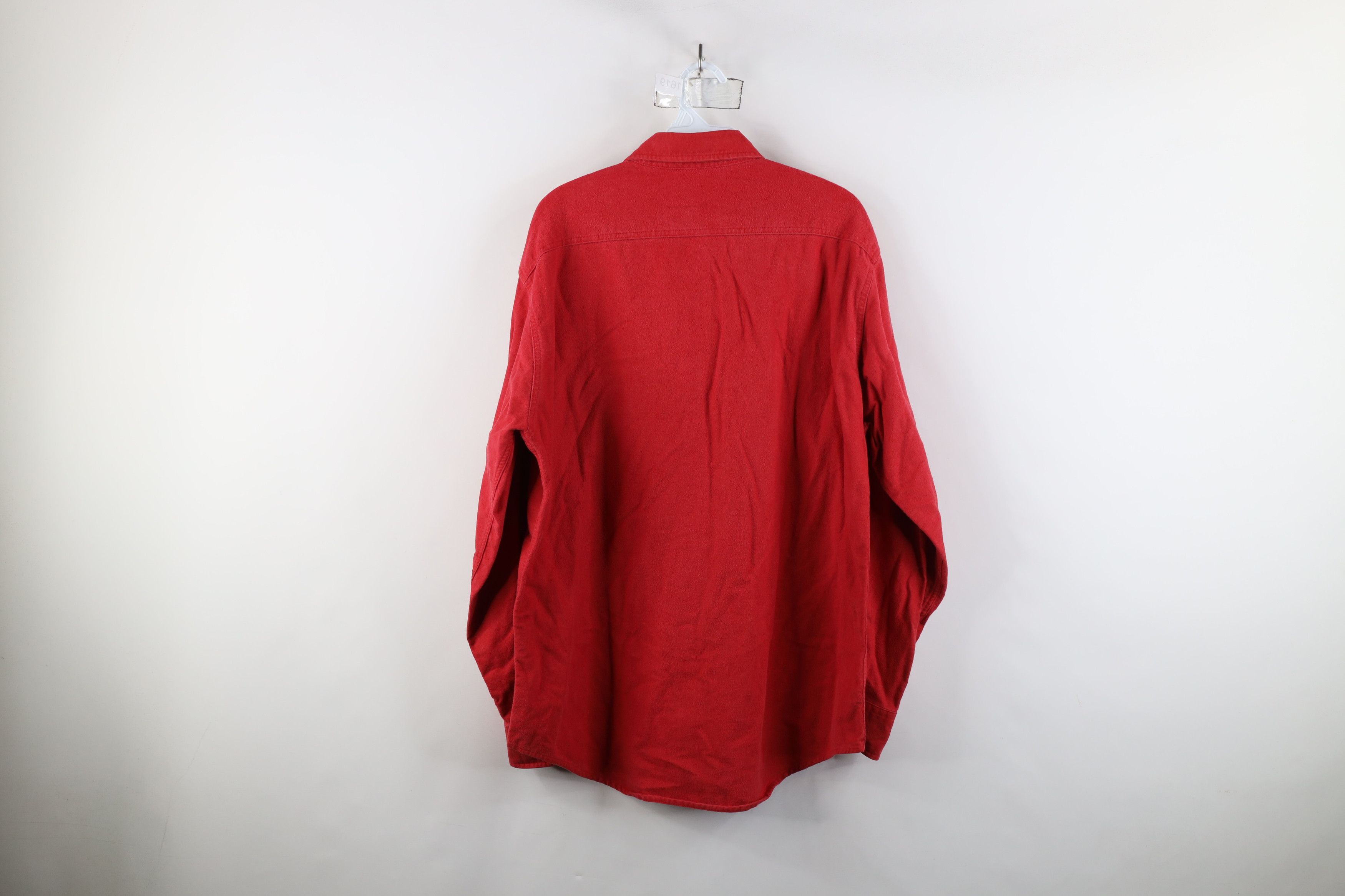 Vintage Vintage 70s Streetwear Cloth Collared Button Shirt Red Size US L / EU 52-54 / 3 - 12 Thumbnail