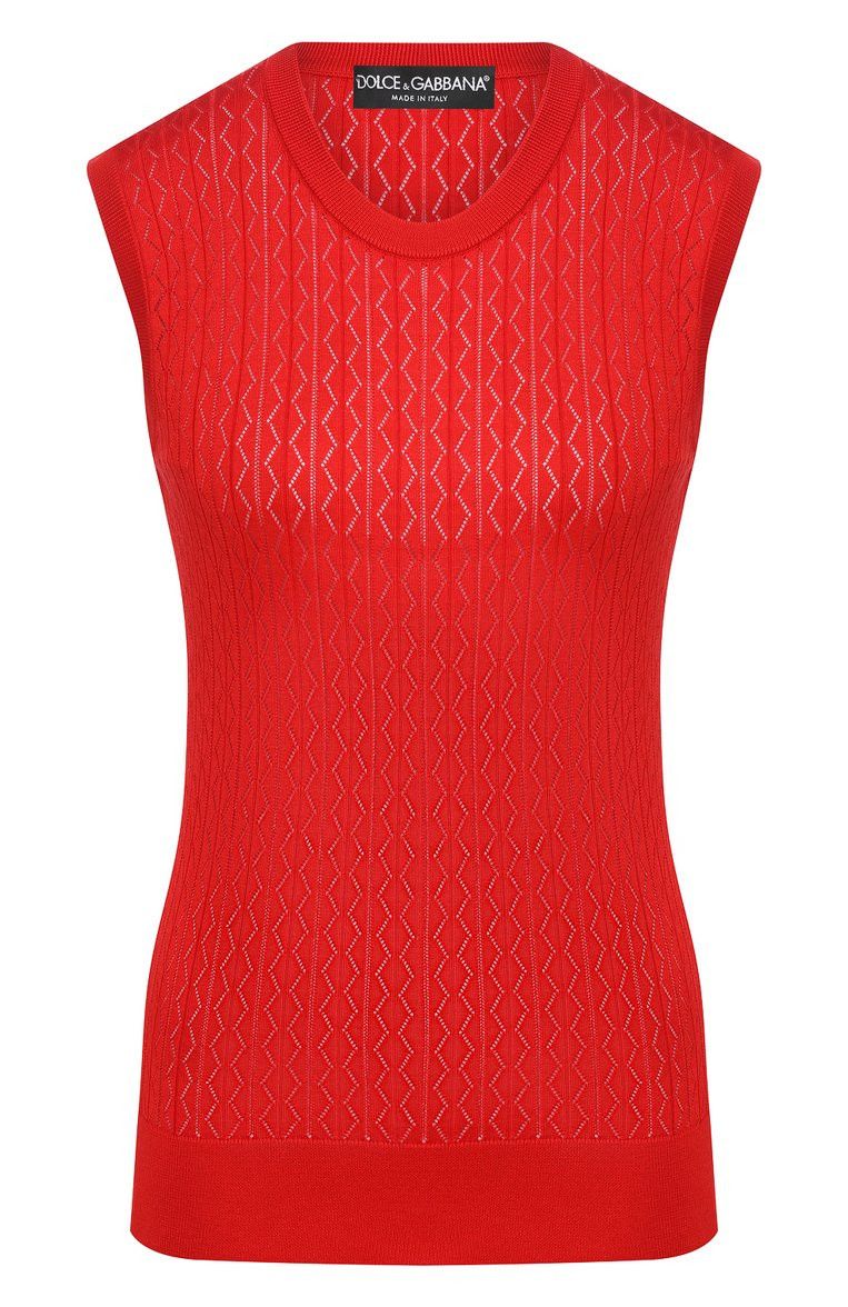 Dolce & Gabbana o1y0925 Sleeveless Sweater in Red Size XS / US 0-2 / IT 36-38 - 1 Thumbnail