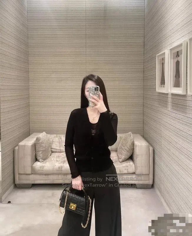 Max Mara MaxMara Winter Black Wool Blend Cardigan . Size S / US 4 / IT 40 - 4 Thumbnail