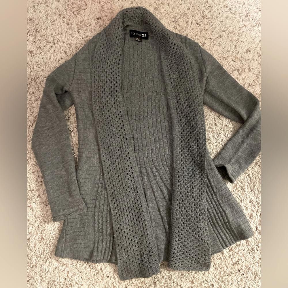 Designer Womens Grey Cardigan Sweater Size S / US 4 / IT 40 - 1 Thumbnail