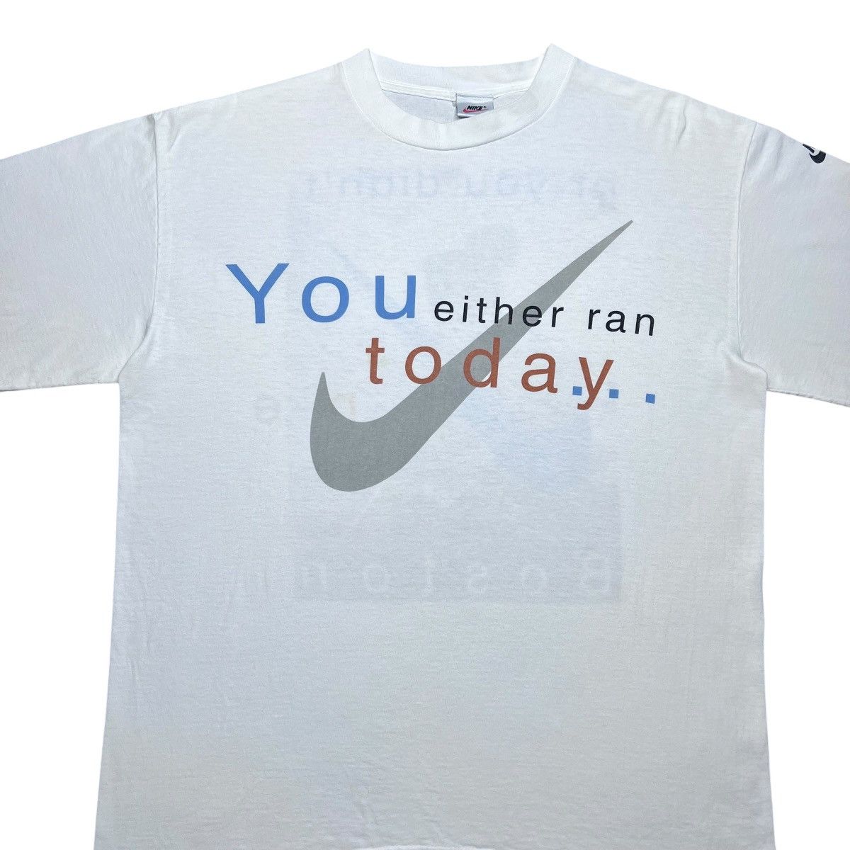 Nike 1990s Nike You Either Ran Today Or You Didn’t Boston T-Shirt Size US XL / EU 56 / 4 - 9 Thumbnail