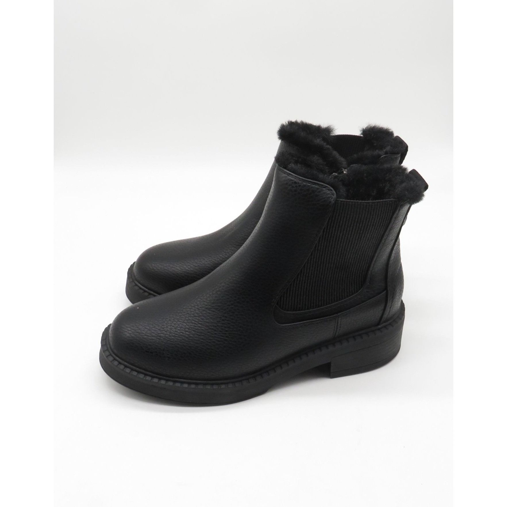 Other Blowfish Malibu Women's Black Faux Fur Chelsea Ankle Boots S Size US 7.5 / IT 37.5 - 4 Thumbnail