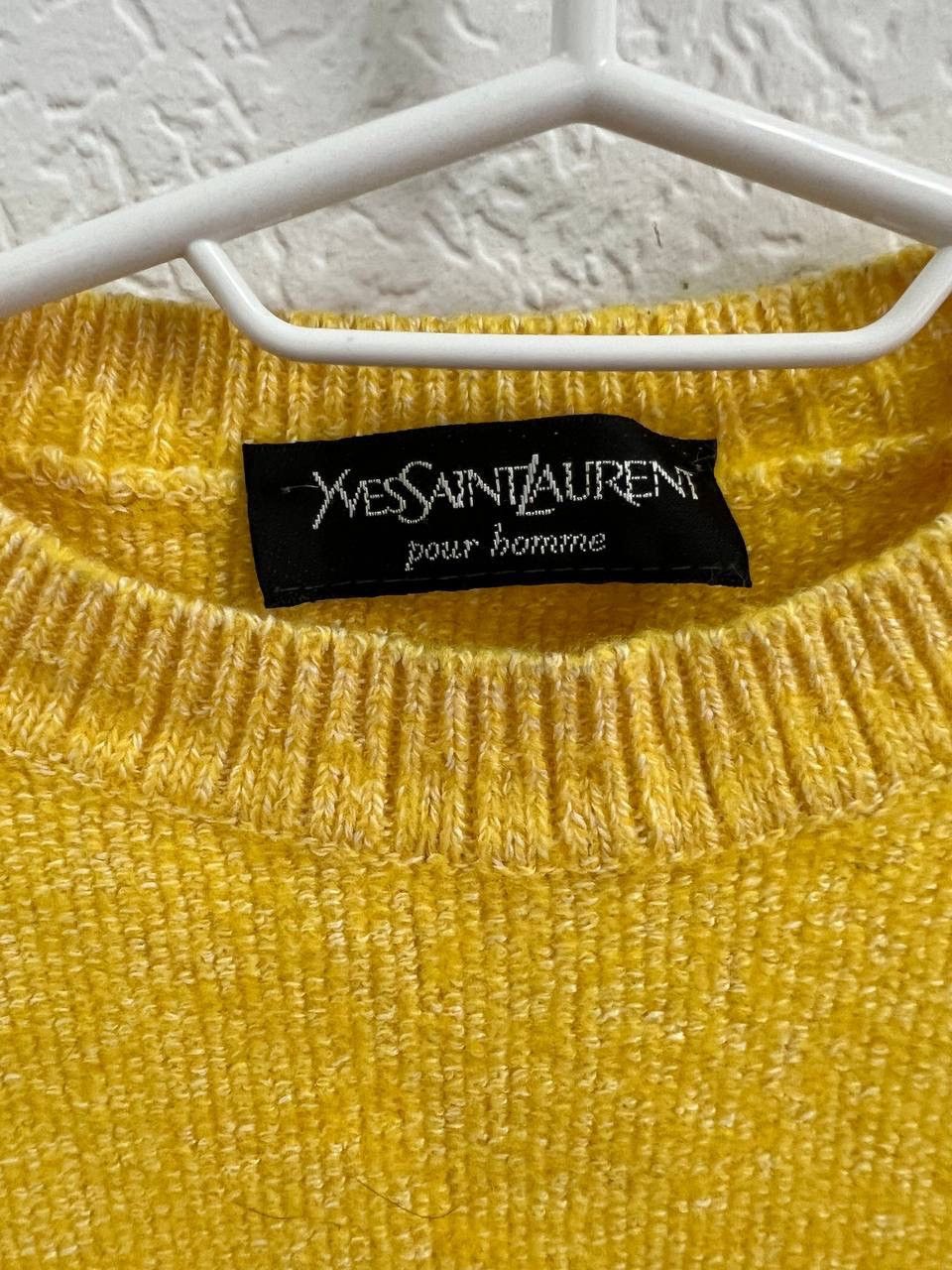 Vintage × Yves Saint Laurent Vintage Yves Saint Laurent Pour Homme Wool Knitted Sweater Size XXL / US 16-18 / IT 52-54 - 4 Thumbnail