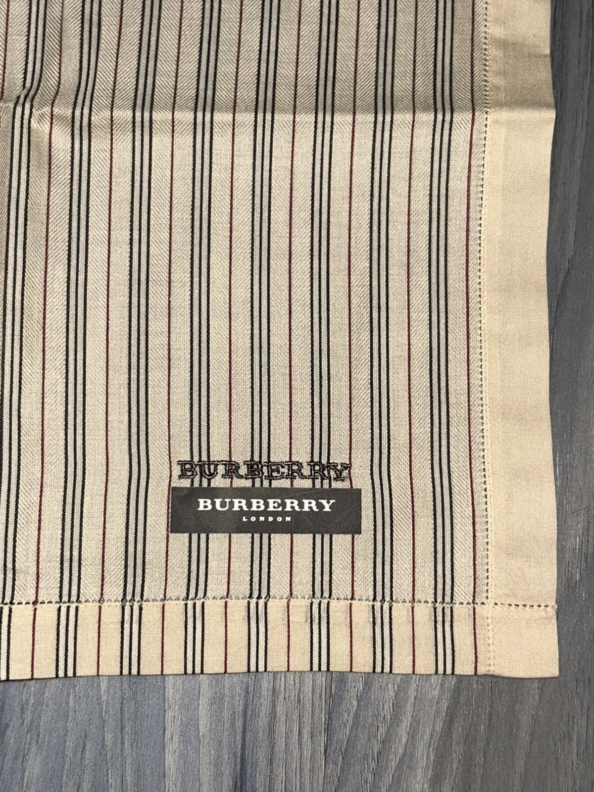 Burberry Burberry Nova Check Striped Cotton Handkerchief Size ONE SIZE - 4 Thumbnail
