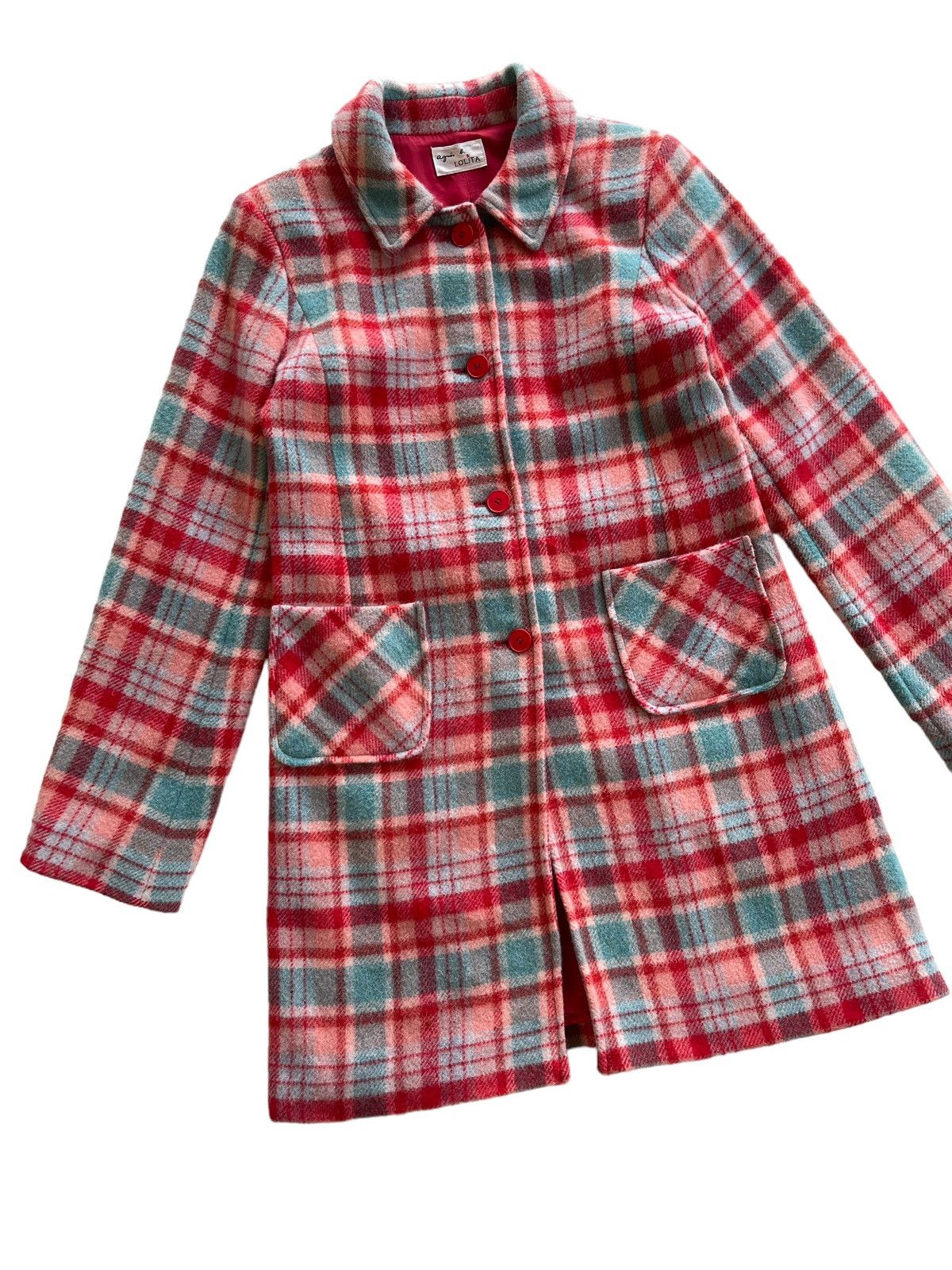 agnes b. 2006 Agnes B. Wool Tartan Chester Coat Size S / US 4 / IT 40 - 3 Thumbnail