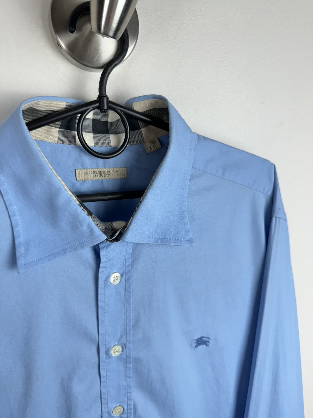 Burberry Classic blue shirt Burberry original luxury old money item Size US XL / EU 56 / 4 - 2 Thumbnail