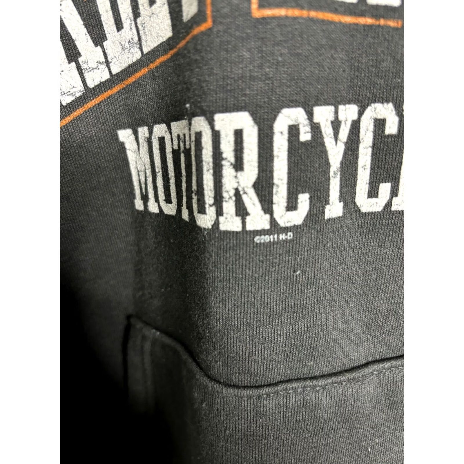 Harley Davidson Harley-Davidson V Neck Hoodie Sweater Pullover Women’s Small Green Knit Embroidered Logo Vintage 8/10 012424B109 Size S / US 4 / IT 40 - 3 Thumbnail