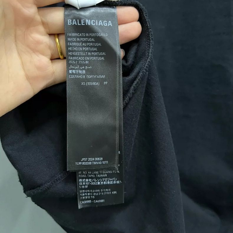 Balenciaga Balenciaga Black embroidery logo short-sleeved Size US XS / EU 42 / 0 - 4 Thumbnail