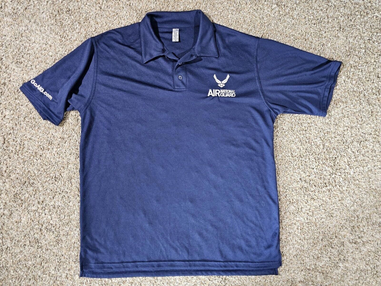 Designer Air National Guard GoANG blue MED polo USA MADE Seam Issue Size US M / EU 48-50 / 2 - 1 Thumbnail