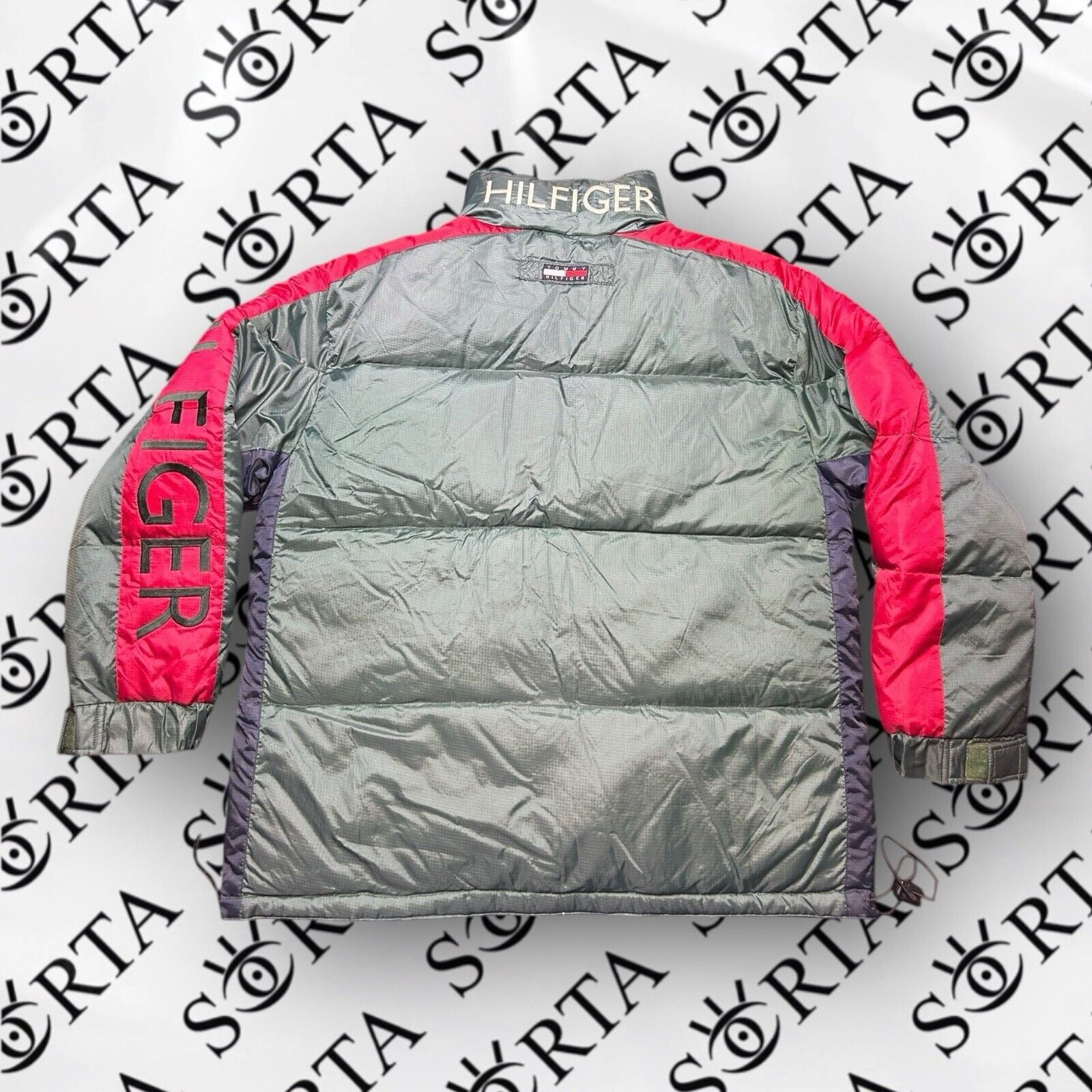 Tommy Hilfiger VTG Duck Down Feather Tommy Hilfiger Jacket Gucci Colorway Size US L / EU 52-54 / 3 - 2 Thumbnail