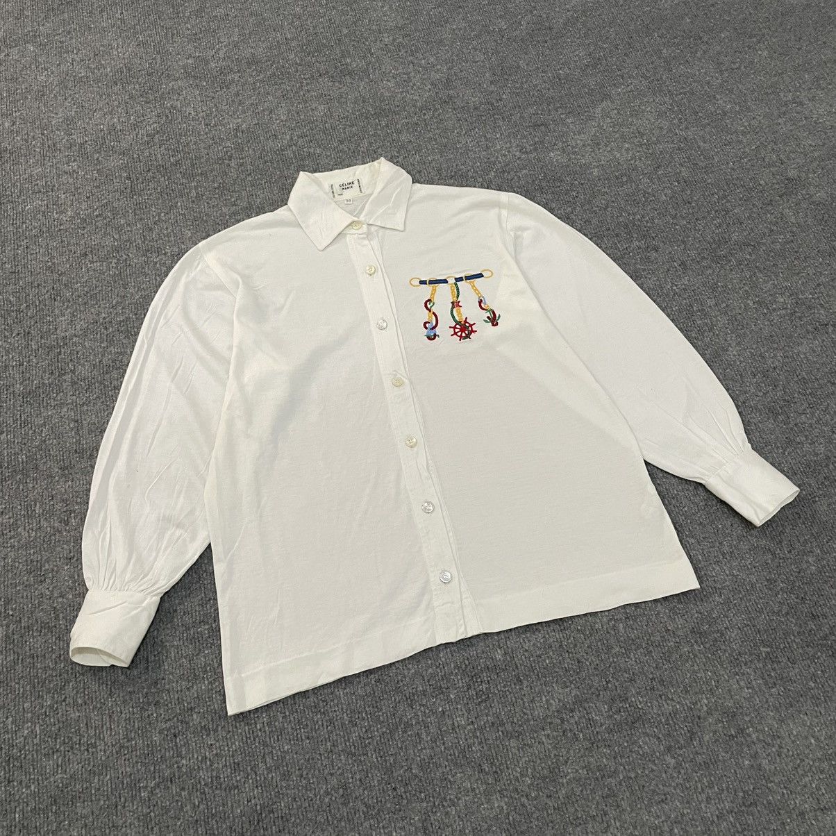 Celine Celine Paris Button Up Shirt Size XS / US 0-2 / IT 36-38 - 2 Thumbnail