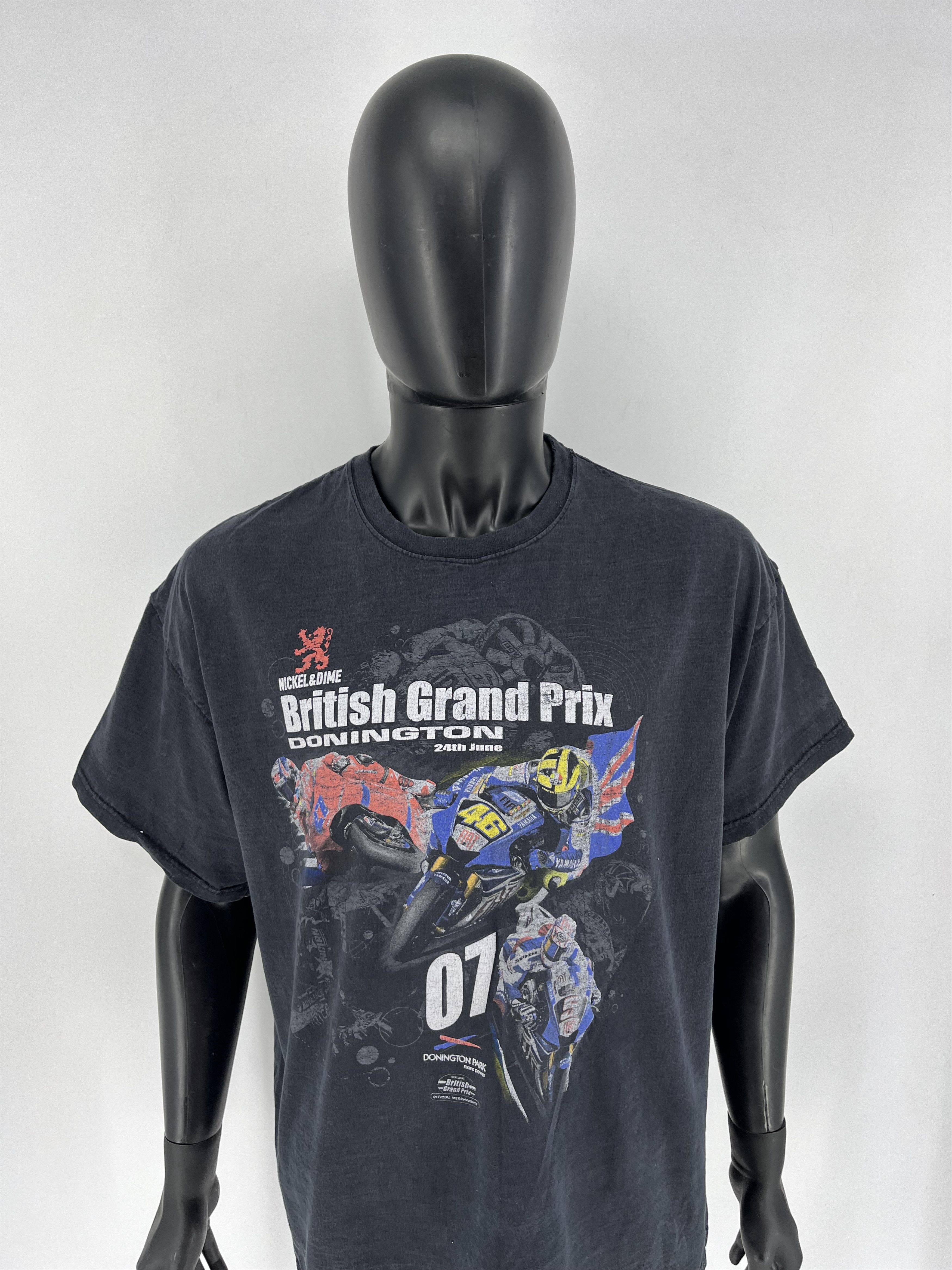 Vintage Vintage Y2K Motocycle Moto British Grand Prix Faded Tee Size US XL / EU 56 / 4 - 5 Thumbnail
