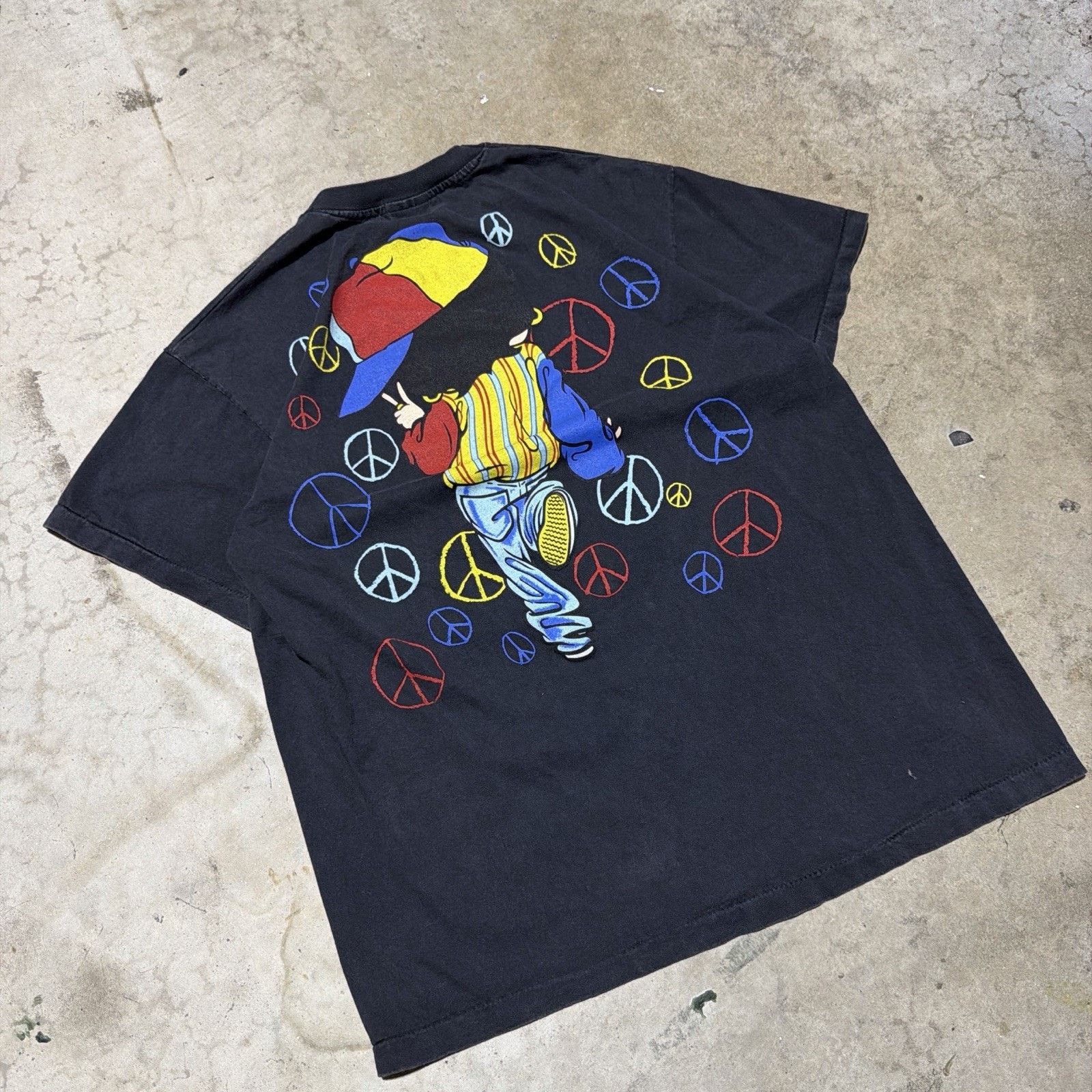 Tultex Vintage Betty Boop Peace T Shirt Single Stitch USA Size XL Size US XL / EU 56 / 4 - 2 Thumbnail
