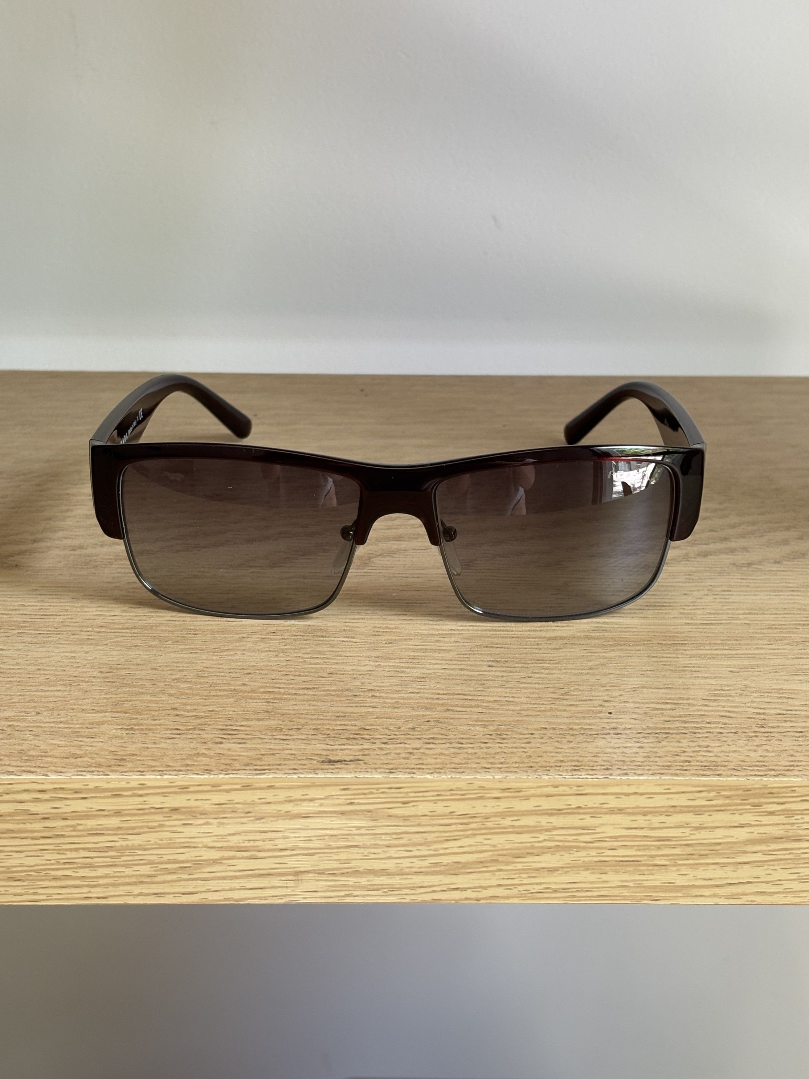 Prada × Vintage PRADA Sunglasses Rectangle Wrap Shield Symbole RI926 Size ONE SIZE - 2 Thumbnail